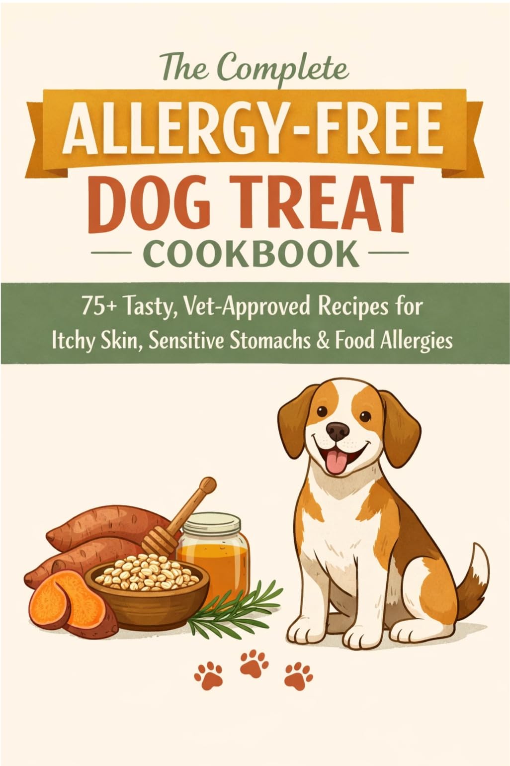 The Complete Allergy-free Dog Treat Cookbook: 75+ Vet-approved Recipes for Food Allergies, Itchy Skin, Sensitive Stomachs, Chicken-free, Beef-free, Grain-free, Dairy-free & Egg-free Treat With Guides