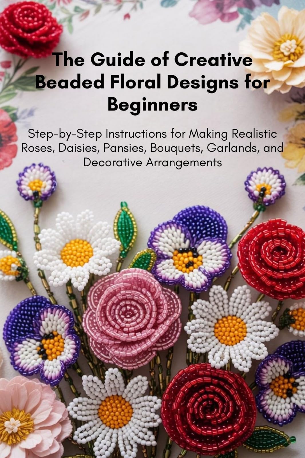 The Guide of Creative Beaded Floral Designs for Beginners: Step-by-step Instructions for Making Realistic Roses, Daisies, Pansies, Bouquets, Garlands, and Decorative Arrangements