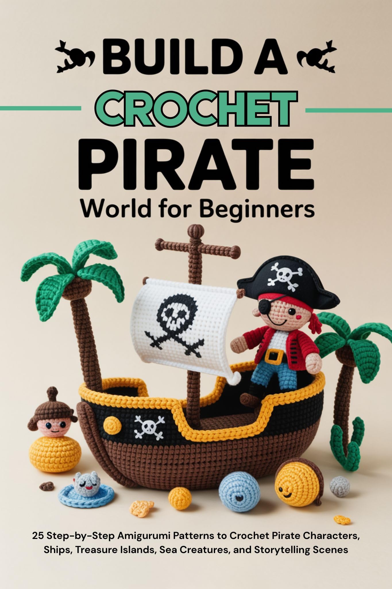 Build a Crochet Pirate World for Beginners: 25 Step-by-step Amigurumi Patterns to Crochet Pirate Characters, Ships, Treasure Islands, Sea Creatures, and Storytelling Scenes