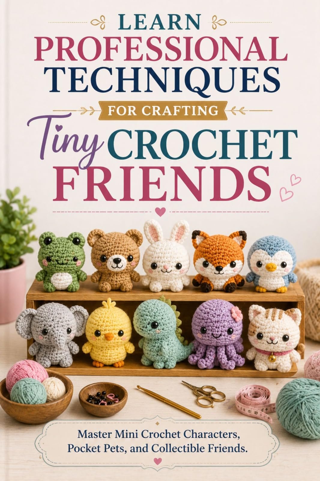 Learn Professional Techniques for Crafting Tiny Crochet Friends: Master Mini Crochet Characters, Pocket Pets, and Collectible Friends