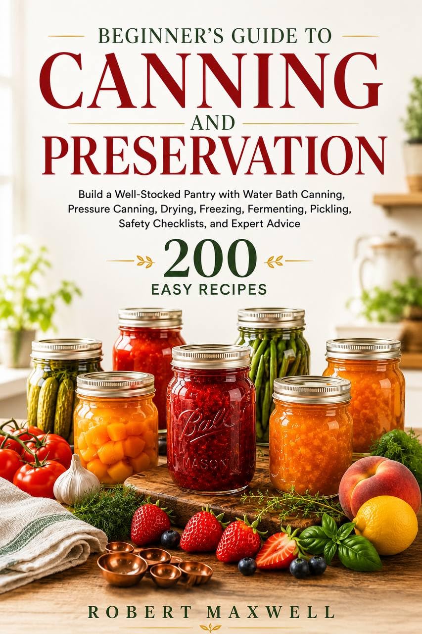 Beginners Guide to Canning and Preservation: Build a Well-stocked Pantry With Water Bath, Pressure Methods, Drying, Freezing, Fermenting, Pickling, Safety Checklists, and Expert Advice