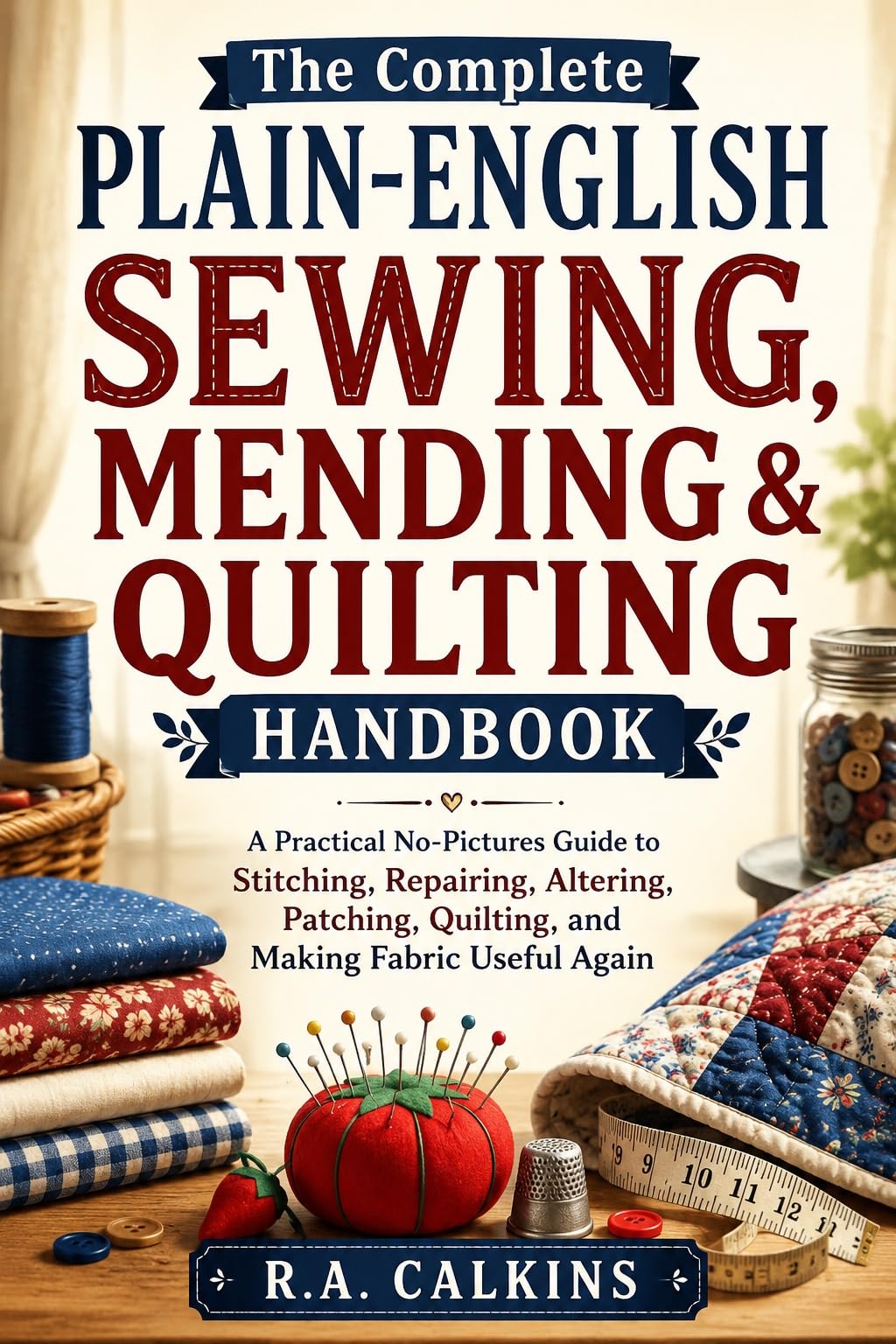 The Complete Plain-english Sewing, Mending & Quilting Handbook: a Practical No-pictures Guide to Stitching, Repairing, Altering, Patching, Quilting, and Making Fabric Useful Again