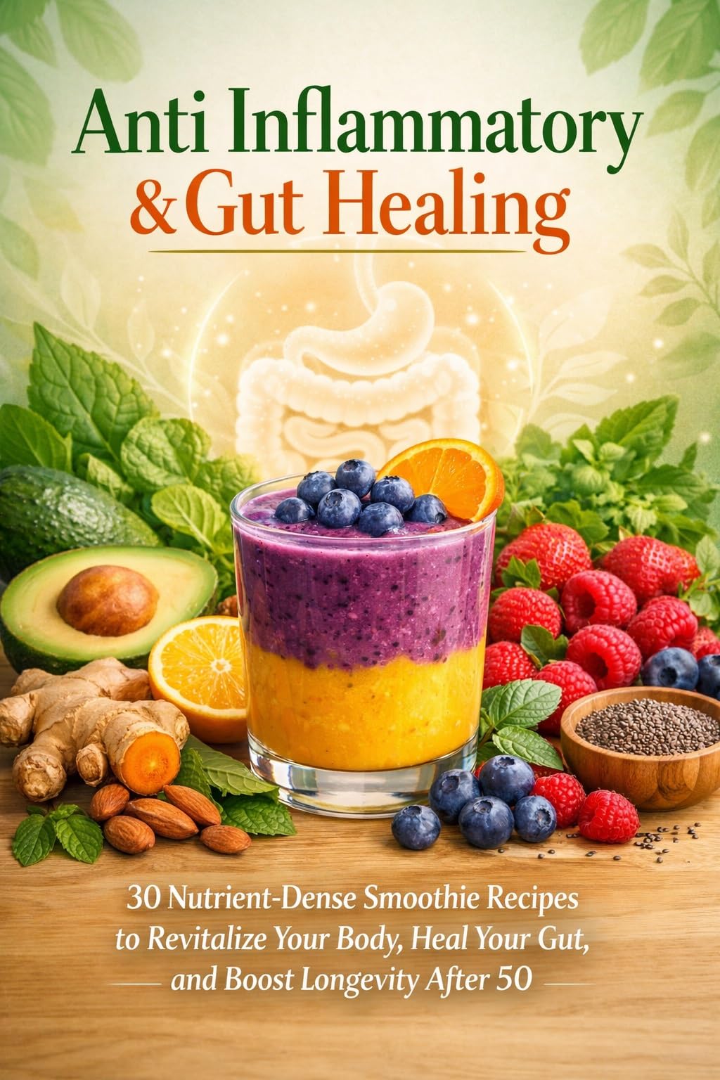 Anti Inflammatory & Gut Healing: 30 Nutrient-dense Smoothie Recipes to Revitalize Your Body, Heal Your Gut, Reduce Inflammation, Improve Digestion, and Boost Longevity After 50