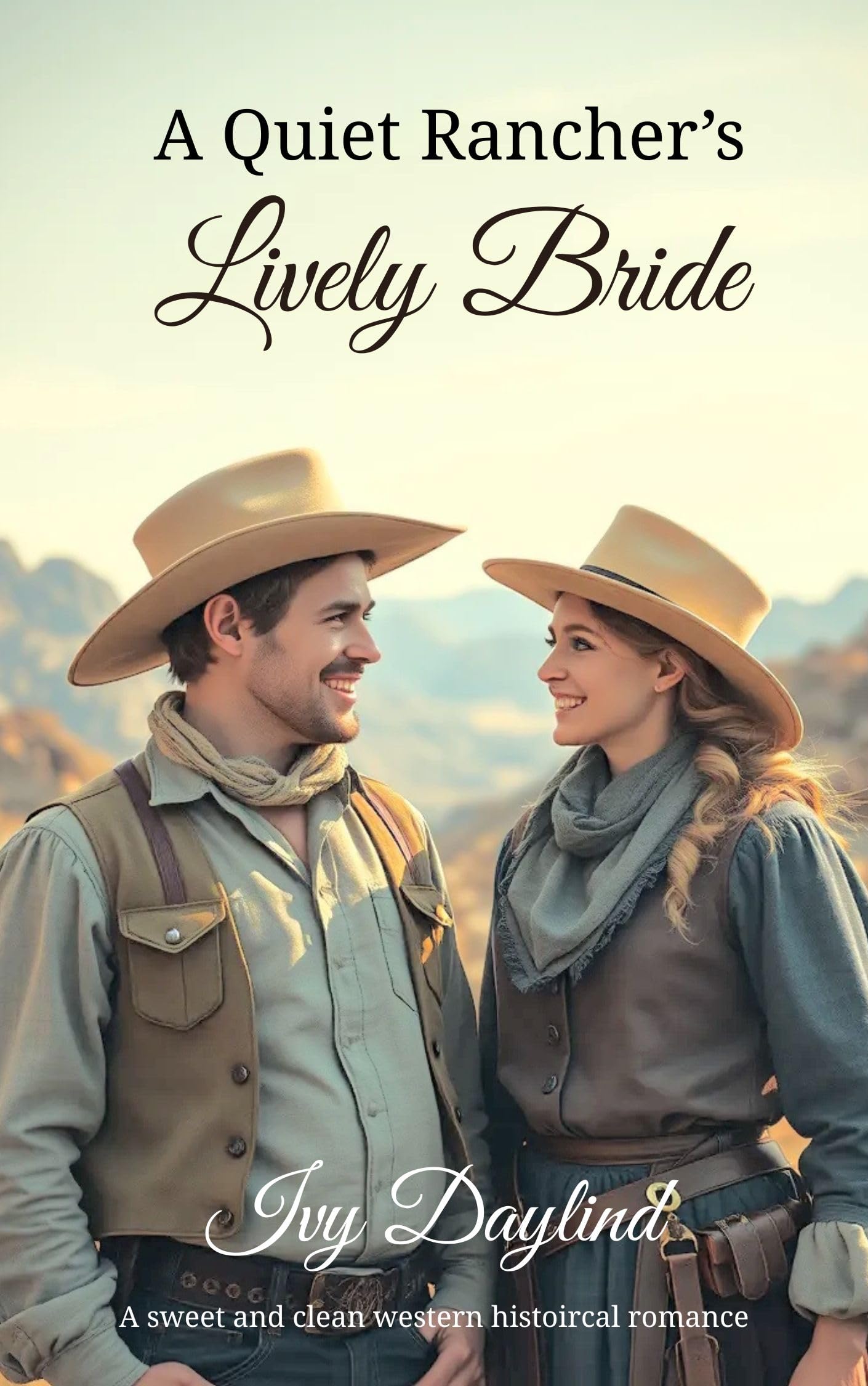 A Quiet Rancher's Lively Bride: a Sweet and Clean Western Historical Romance