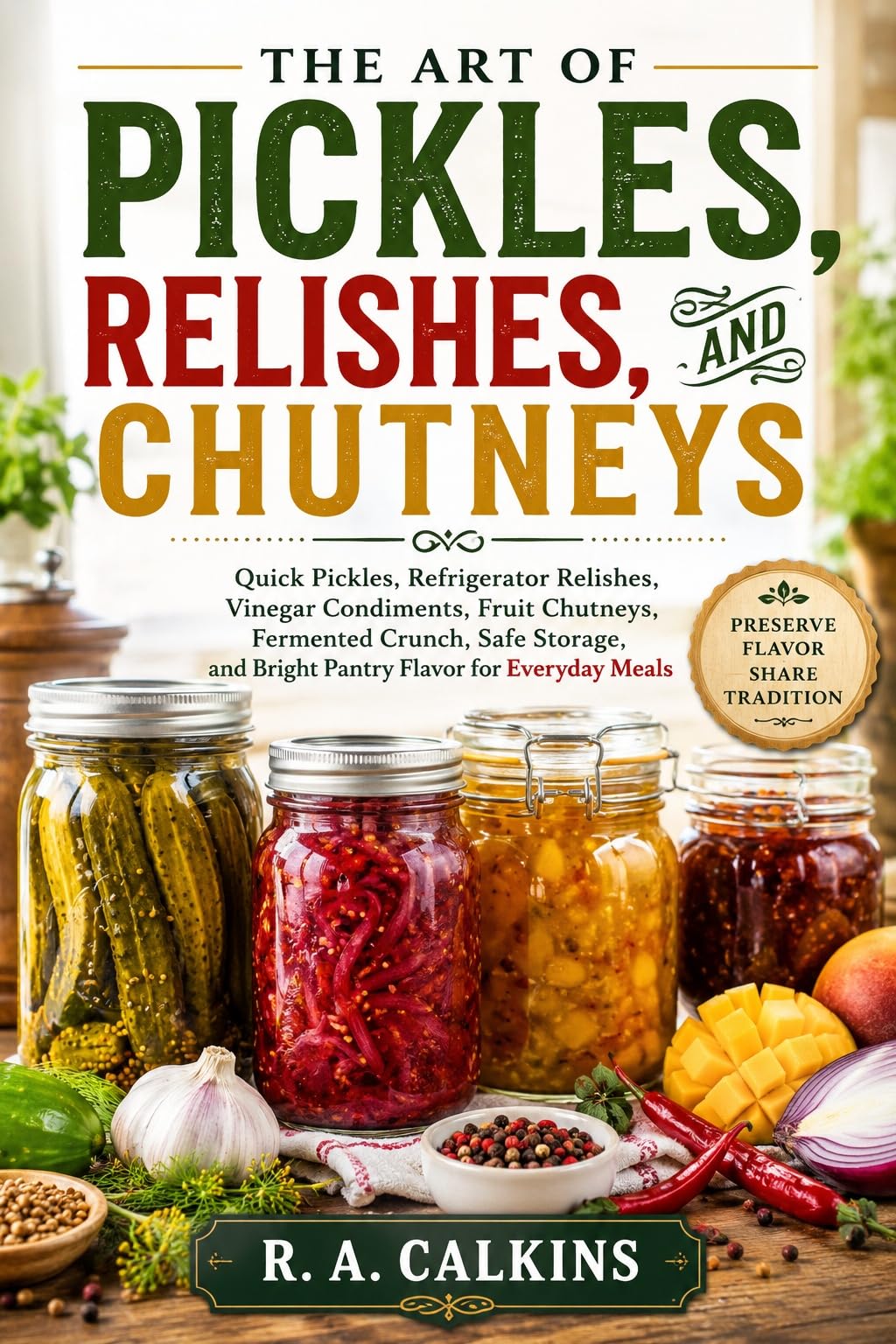 The Art of Pickles, Relishes, and Chutneys: Quick Pickles, Refrigerator Relishes, Vinegar Condiments, Fruit Chutneys, Fermented Crunch, Safe Storage, and Bright Pantry Flavor for Everyday Meals