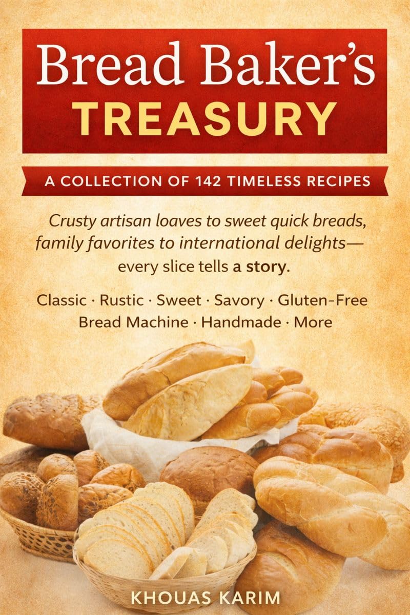 Bread Baker’s Treasury: 142 Easy Homemade Bread Recipes: Artisan, Bread Machine, Gluten-free & Classic Favorites