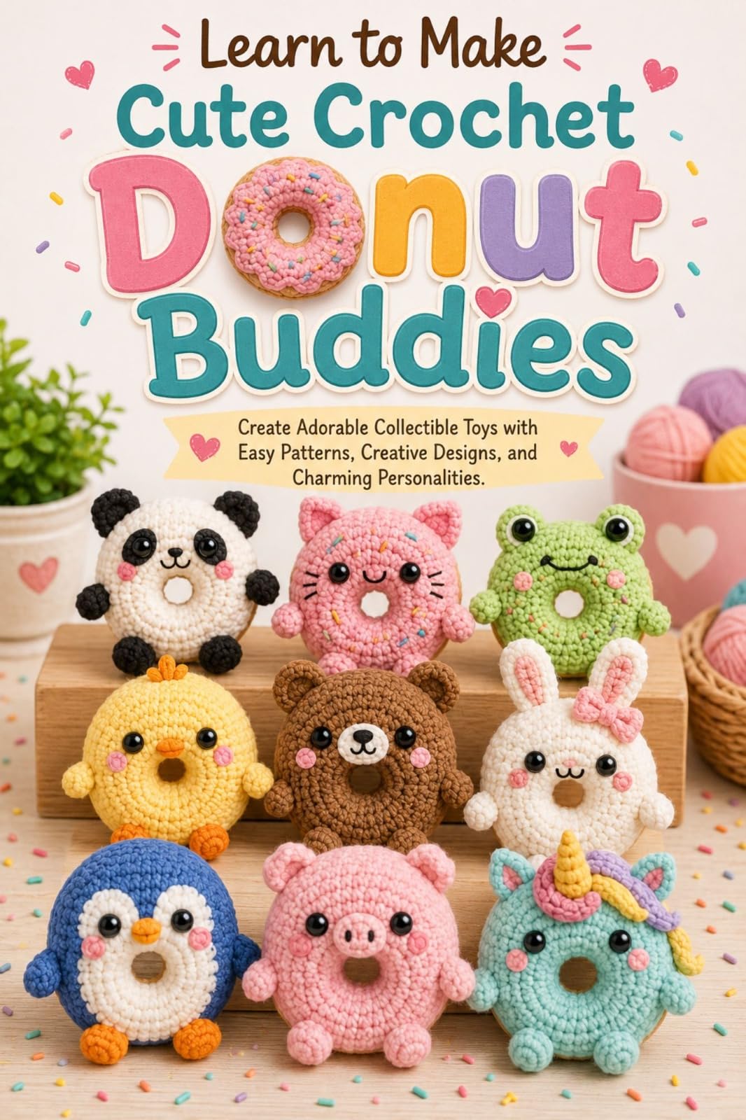 Learn to Make Cute Crochet Donut Buddies: Create Adorable Collectible Toys With Easy Patterns, Creative Designs, and Charming Personalities