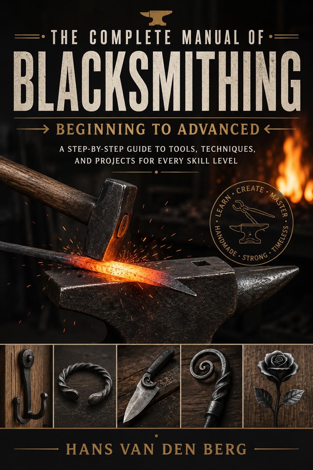 The Complete Manual to Blacksmithing. Beginning to Advanced. : a Step-by-step Guide to Tools, Techniques and Projects for Any Skill Level!