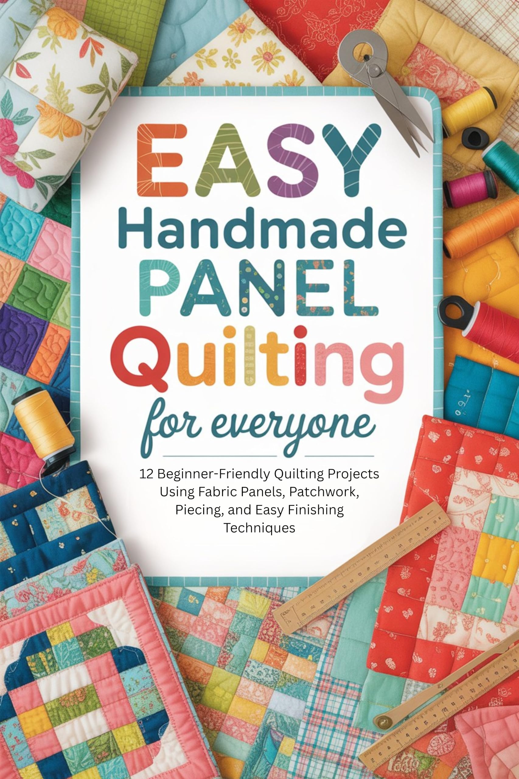 Easy Handmade Panel Quilting for Everyone: 12 Beginner-friendly Quilting Projects Using Fabric Panels, Patchwork, Piecing, and Easy Finishing Techniques