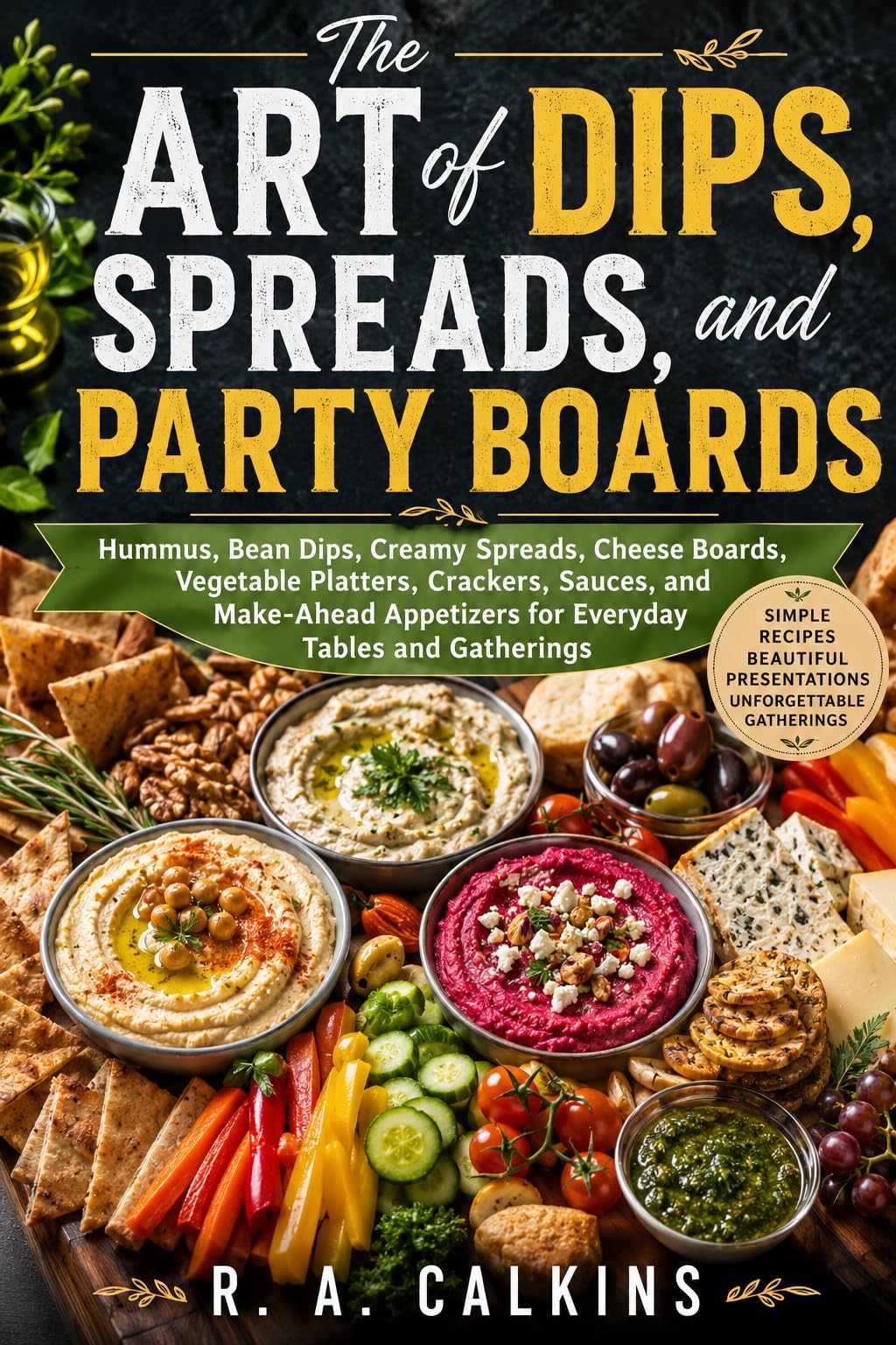The Art of Dips, Spreads, and Party Boards: Hummus, Bean Dips, Creamy Spreads, Cheese Boards, Vegetable Platters, Crackers, Sauces, and Make-ahead Appetizers for Everyday Tables and Gatherings