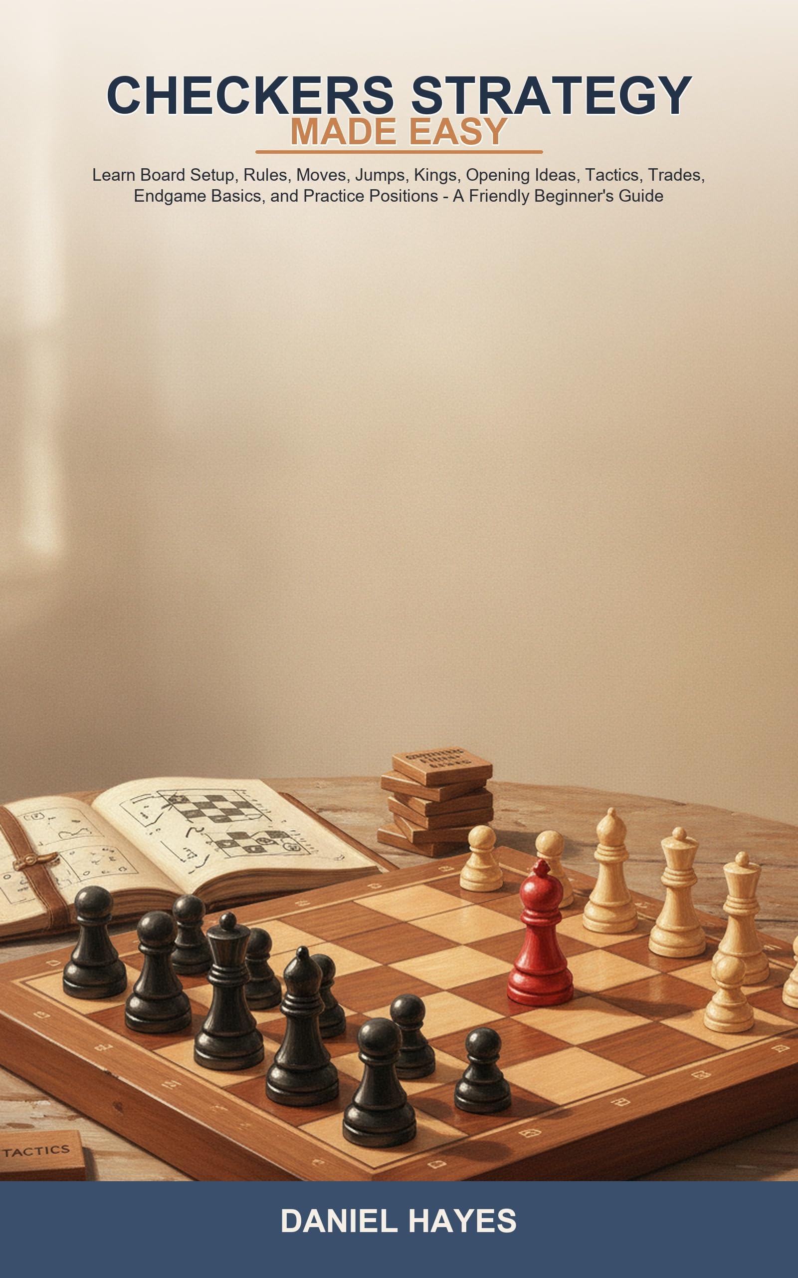 Checkers Strategy Made Easy: Learn Board Setup, Rules, Moves, Jumps, Kings, Opening Ideas, Tactics, Trades, Endgame Basics, and Practice Positions -- a Friendly Beginner's Guide