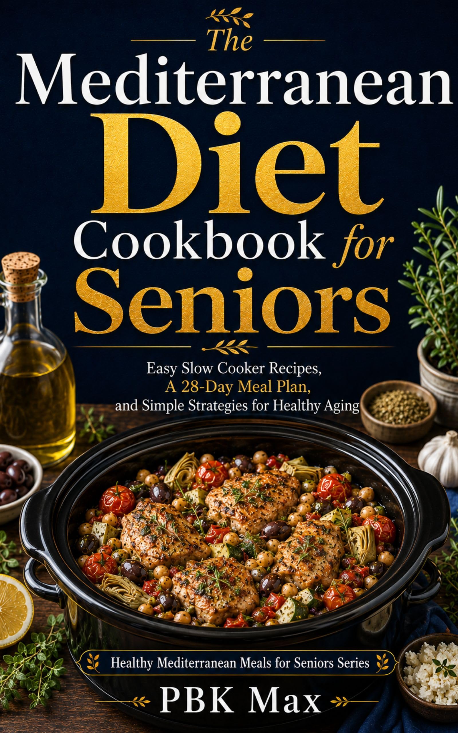 The Mediterranean Diet Cookbook for Seniors: Easy Slow Cooker Recipes, a 28-day Meal Plan, and Simple Strategies for Healthy Aging Mediterranean Meals for Seniors