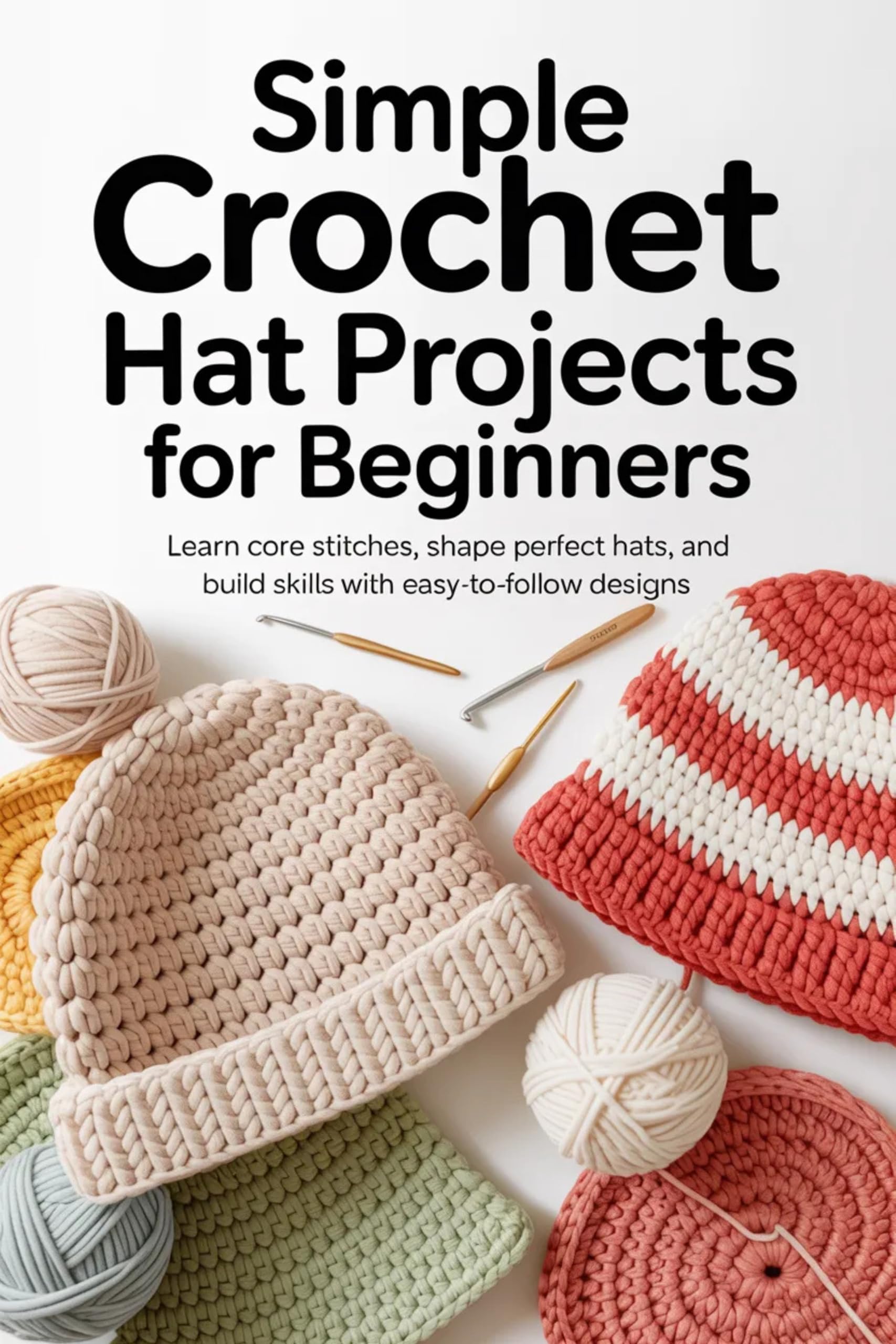 Simple Crochet Hat Projects for Beginners: Learn Core Stitches, Shape Perfect Hats, and Build Skills With Easy-to-follow Designs