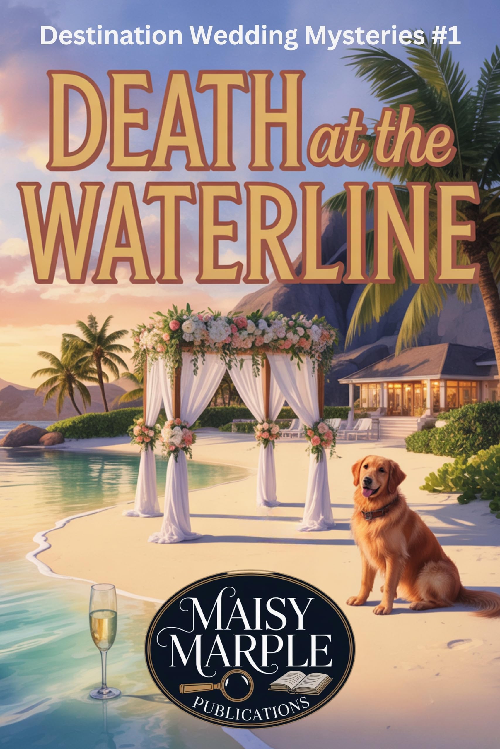 Death at the Waterline: a Destination Wedding Travel and Dog Cozy Mystery Wedding Cozy Mystery