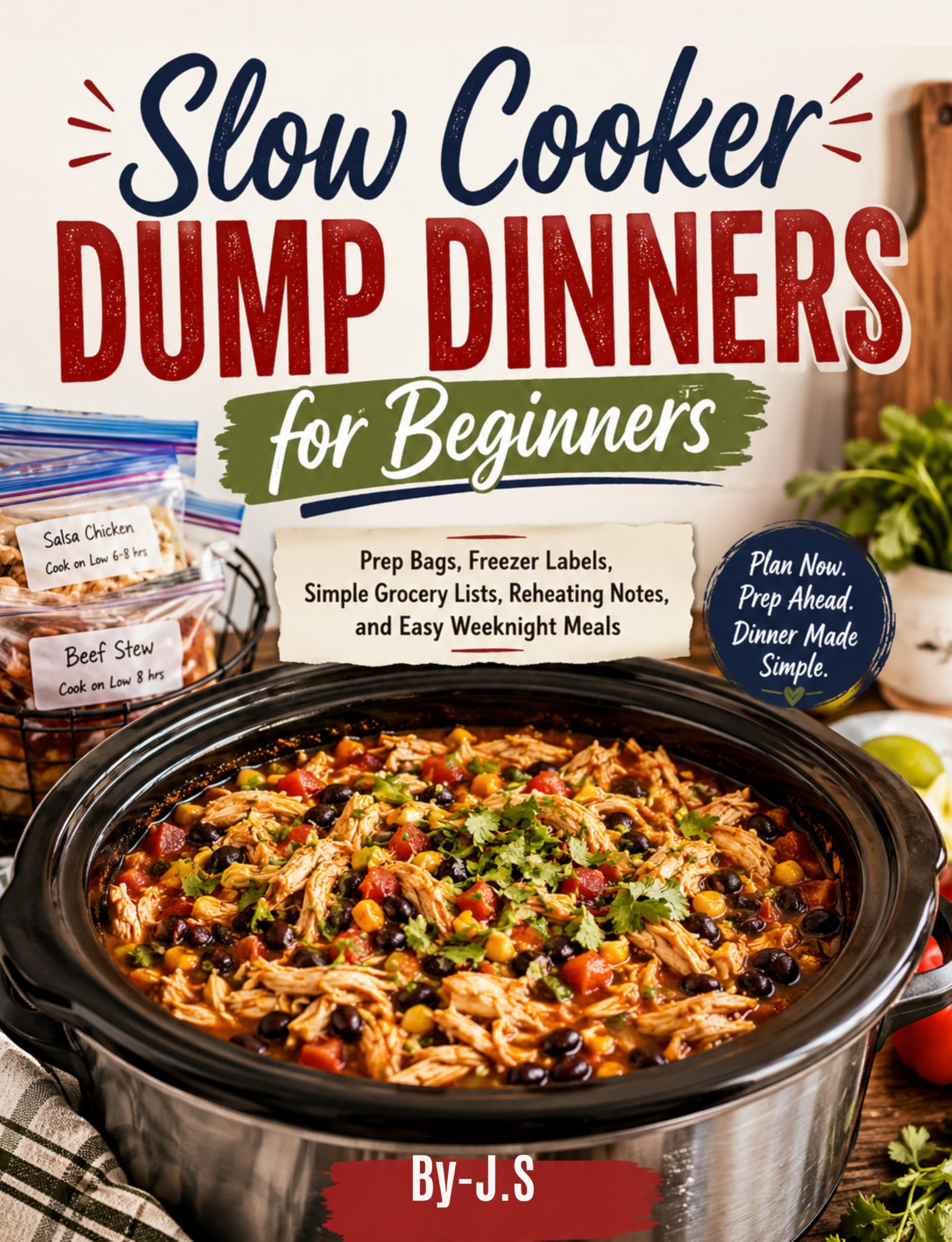Slow Cooker Dump Dinners for Beginners: Prep Bags, Freezer Labels, Simple Grocery Lists, Reheating Notes, and Easy Weeknight Meals