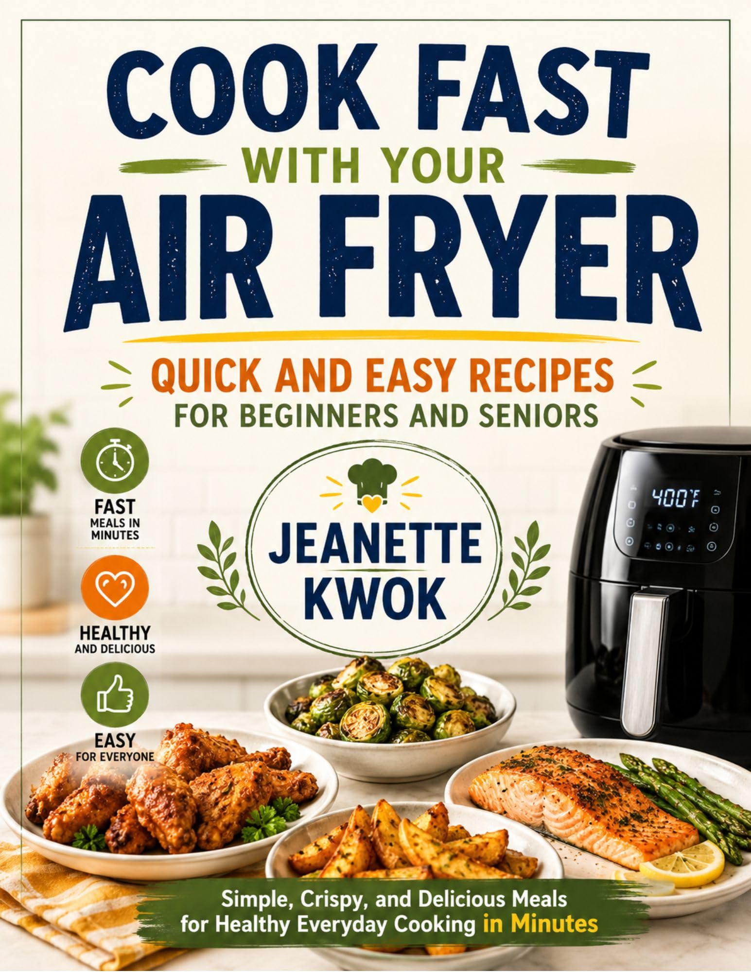 Cook Fast With Your Air Fryer: Quick and Easy Recipes for Beginners and Seniors: Simple, Crispy, and Delicious Meals for Healthy Everyday Cooking in Minutes