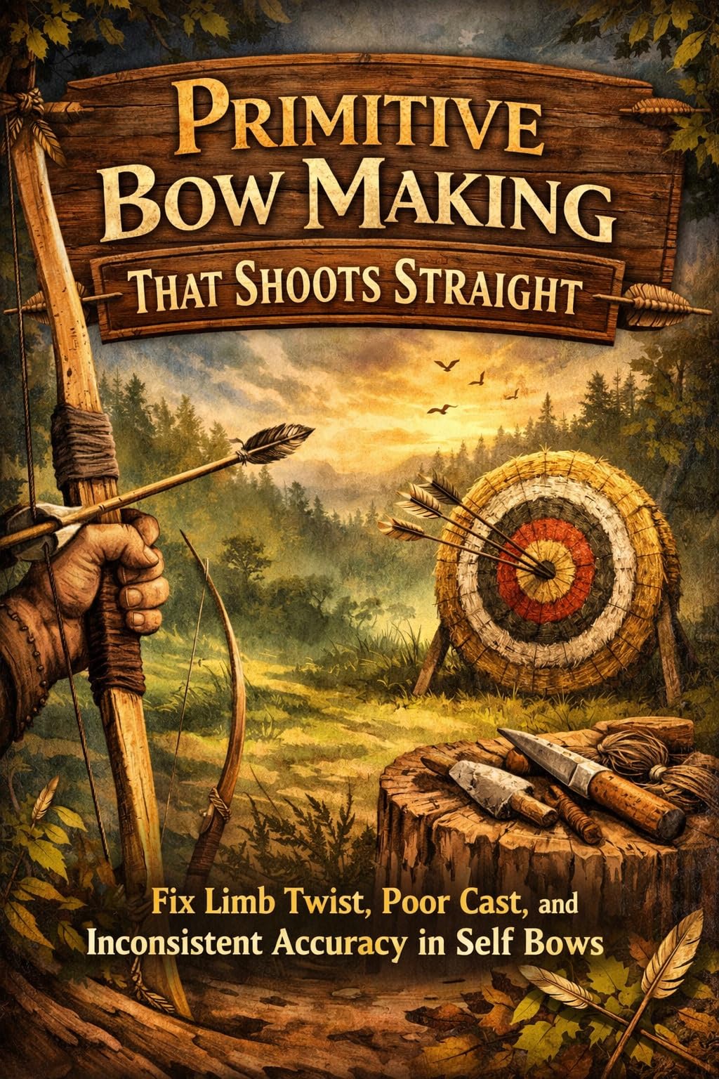 Primitive Bow Making That Shoots Straight: Fix Limb Twist, Poor Cast, and Inconsistent Accuracy in Self Bows