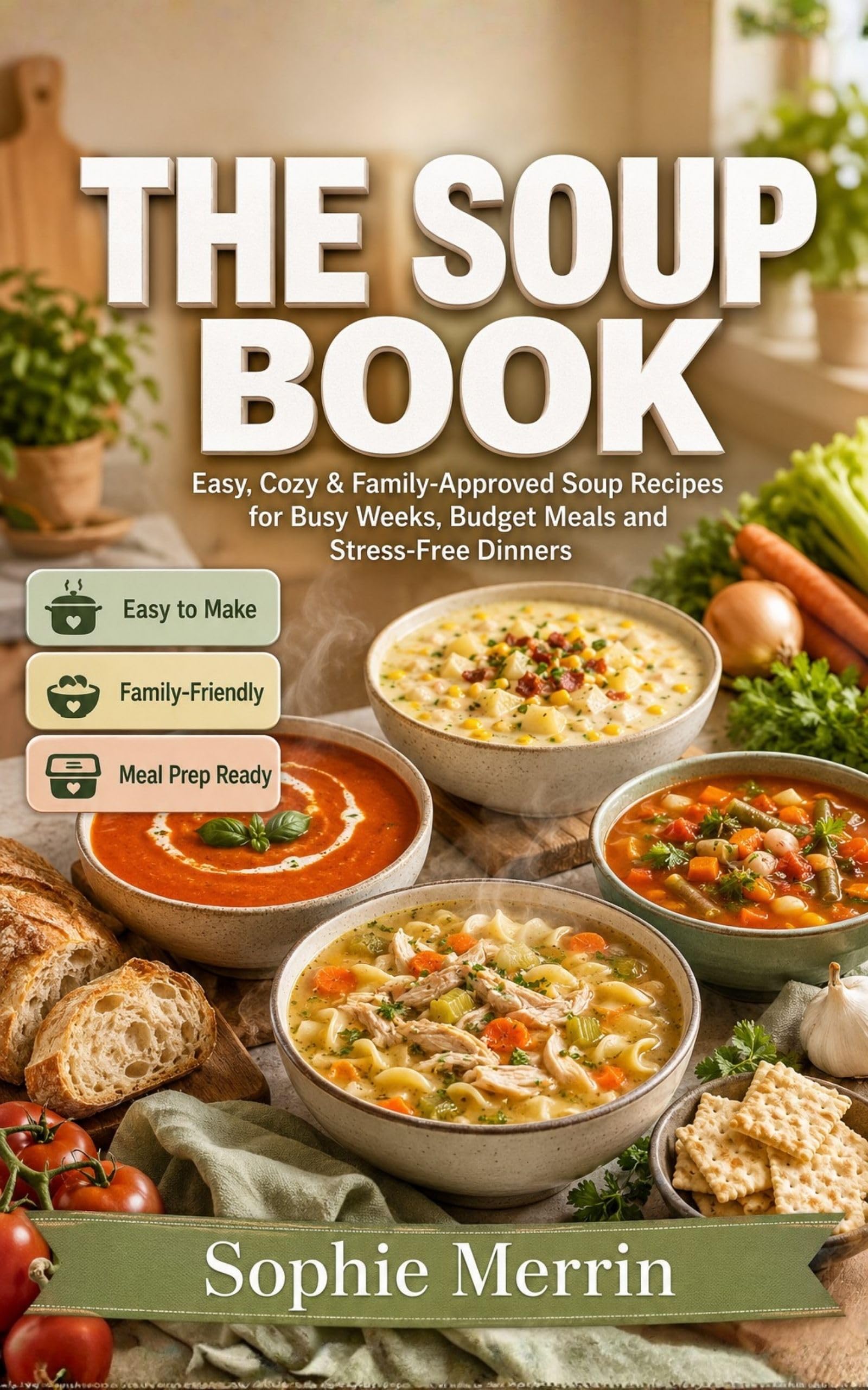 The Soup Book: Easy, Cozy & Family-friendly Soup Recipes for Busy Weeknights, Budget Meals, Meal Prep, Freezer Meals and Everyday Comfort