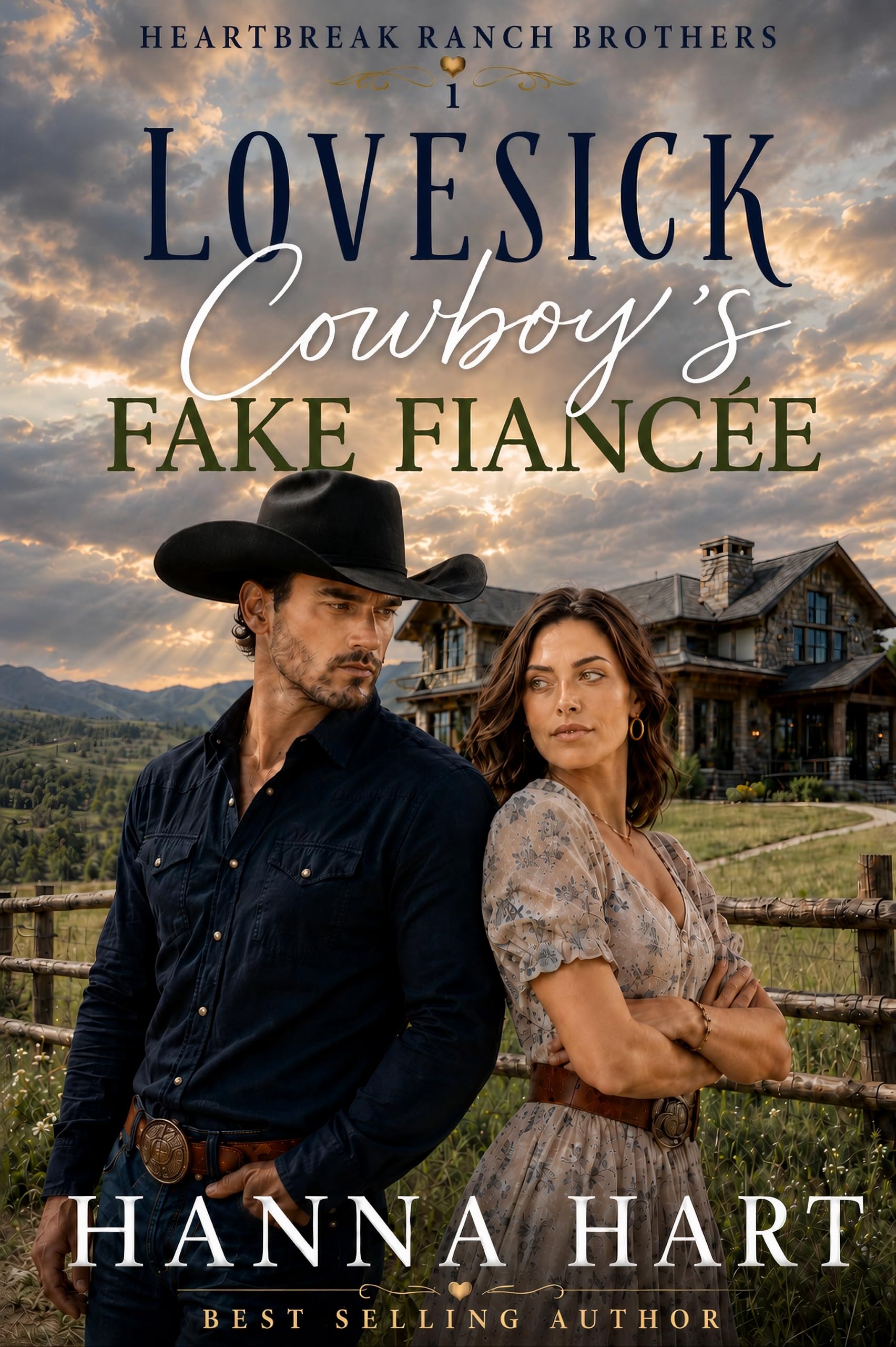 Lovesick Cowboy's Fake Fiancée: a Billionaire Cowboy Enemies to Lovers Sweet Romance Ranch Brothers Book