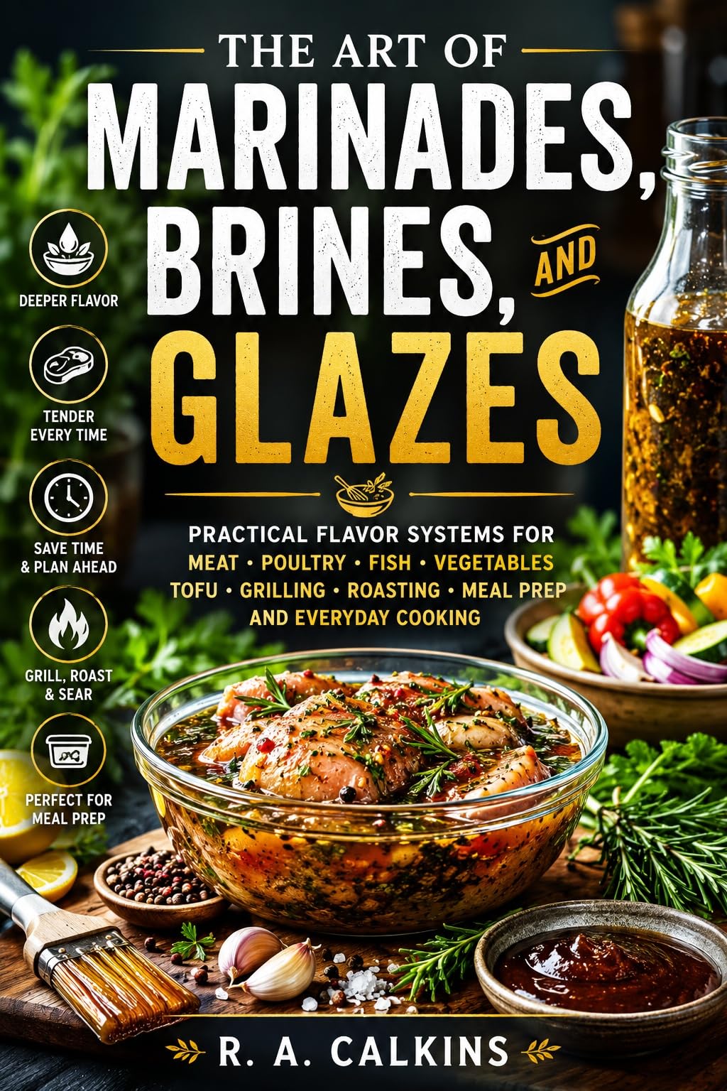 The Art of Marinades, Brines, and Glazes: Practical Flavor Systems for Meat, Poultry, Fish, Vegetables, Tofu, Grilling, Roasting, Meal Prep, and Everyday Cooking