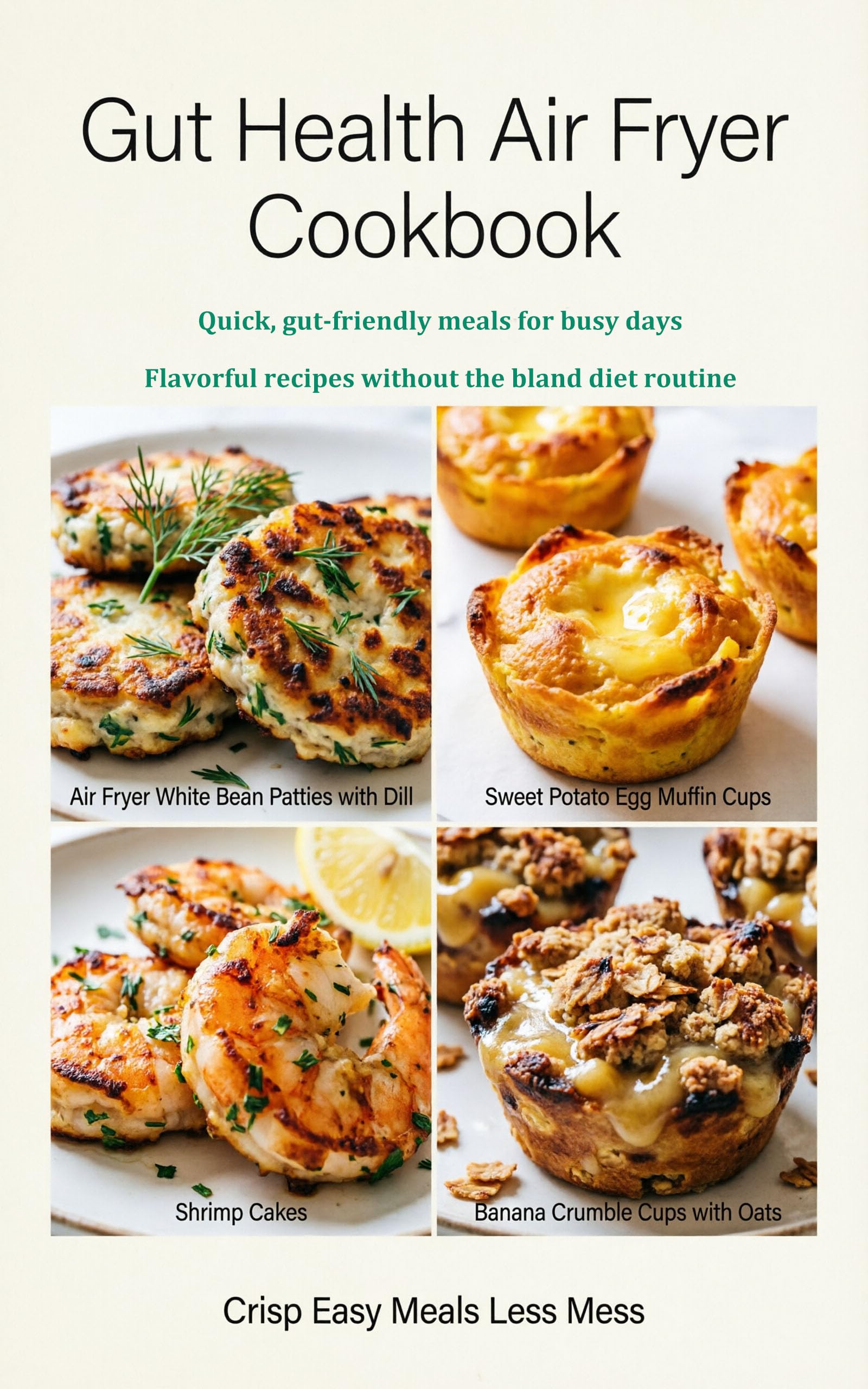 Gut Health Air Fryer Cookbook: Crisp, Easy Meals With Less Mess to Support Digestion, Calm Bloating, and Feed a Healthier Microbiome Easy Gut Wellness Kitchen