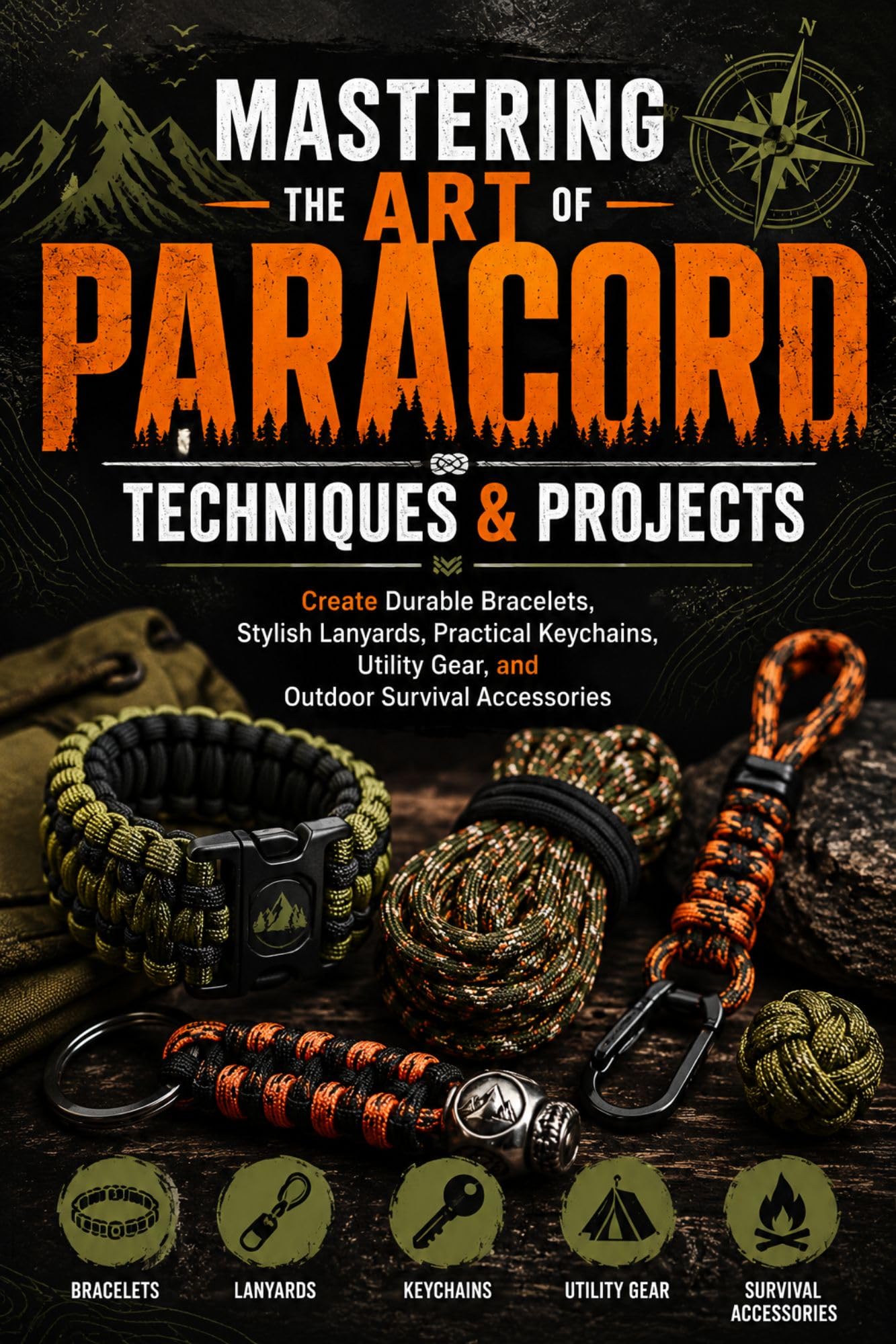 Mastering the Art of Paracord Techniques and Projects: Create Durable Bracelets, Stylish Lanyards, Practical Keychains, Utility Gear, and Outdoor Survival Accessories