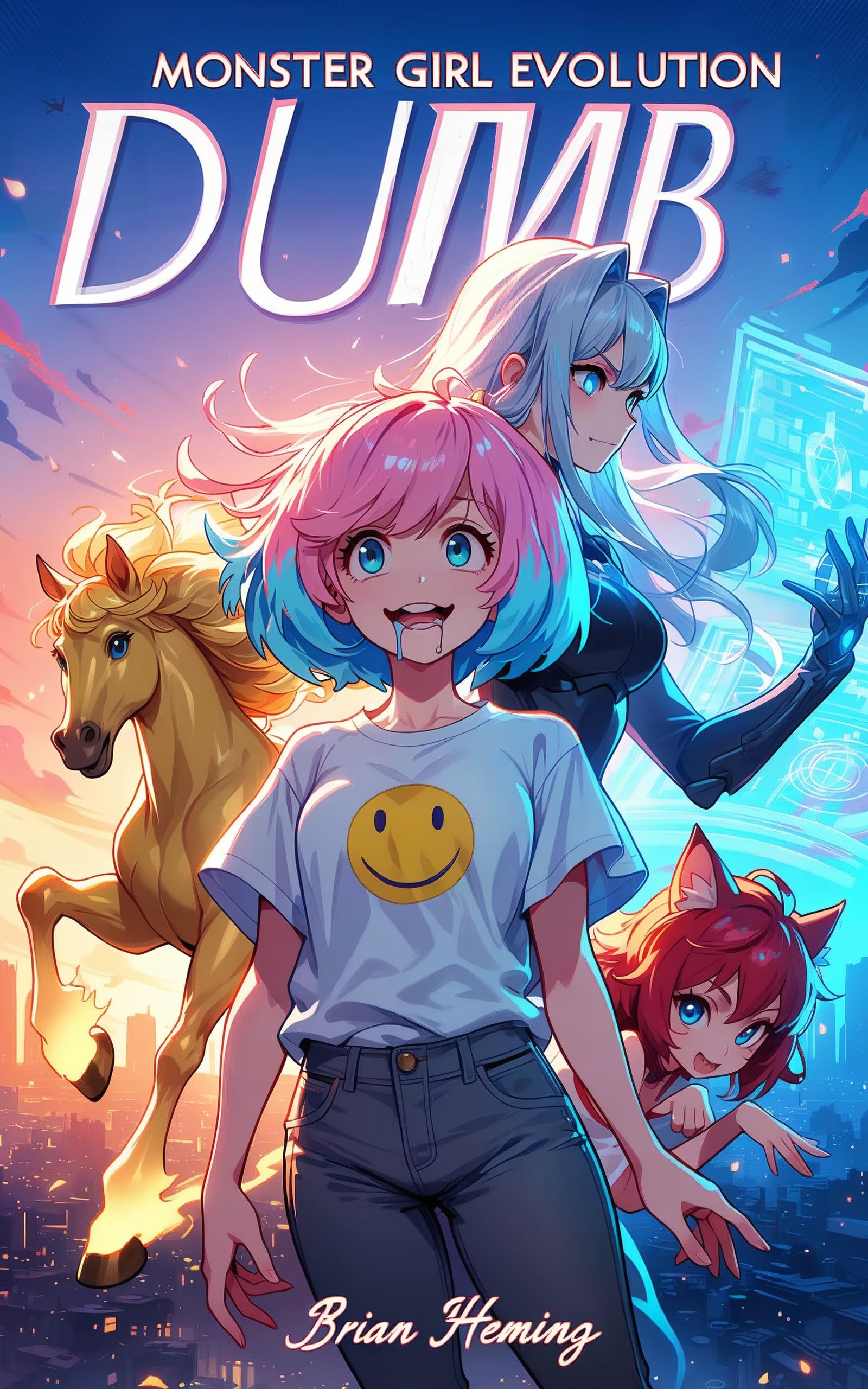 Monster Girl Evolution: Dumb: an Illustrated Isekai Litrpg Progression Fantasy Satire