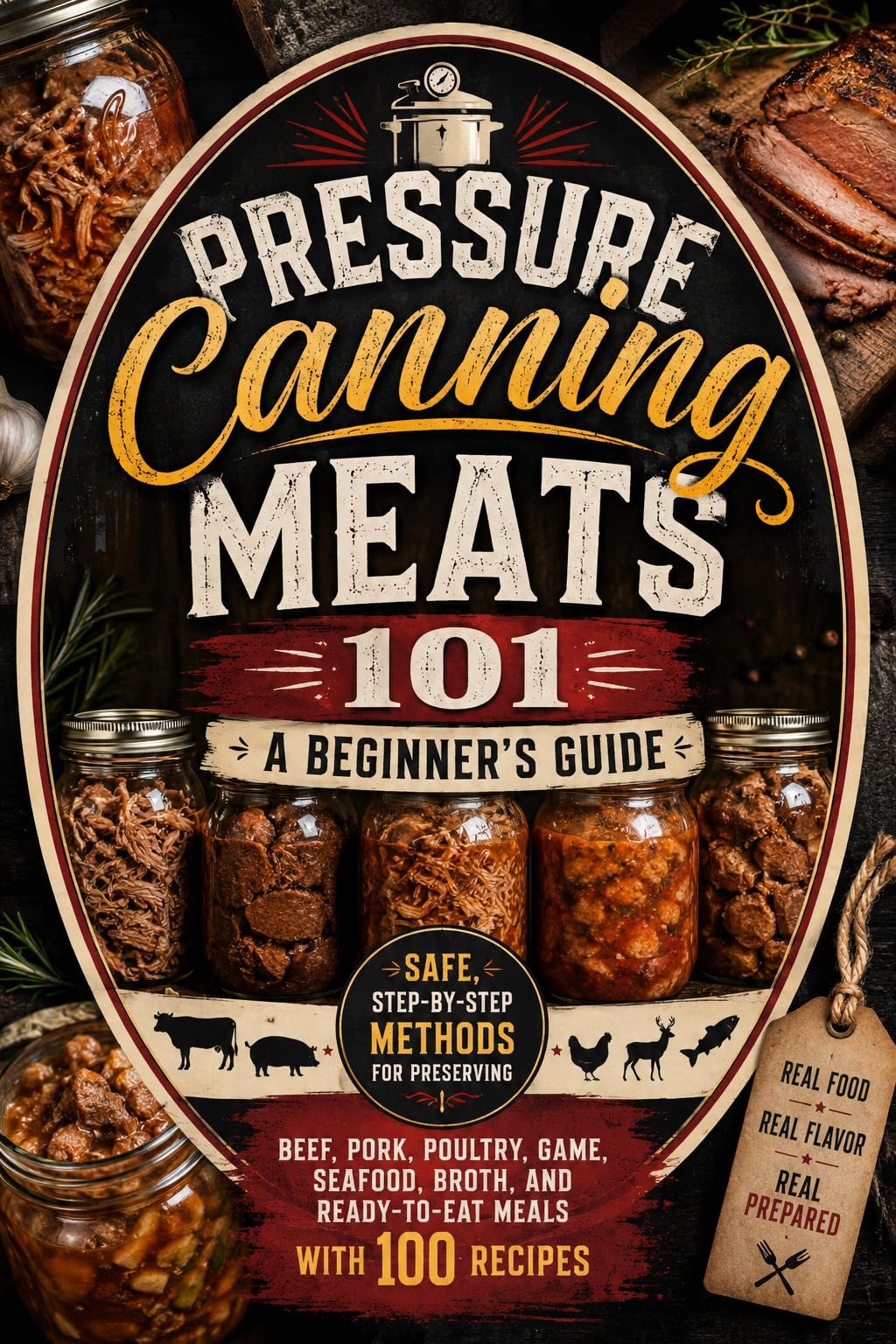 Pressure Canning Meats 101: a Beginner's Guide to Safely Preserving Beef, Pork, Poultry, Game, Seafood, and Complete Meals: Step-by-step Methods for Preserving Meat and Broth With 100 Recipes
