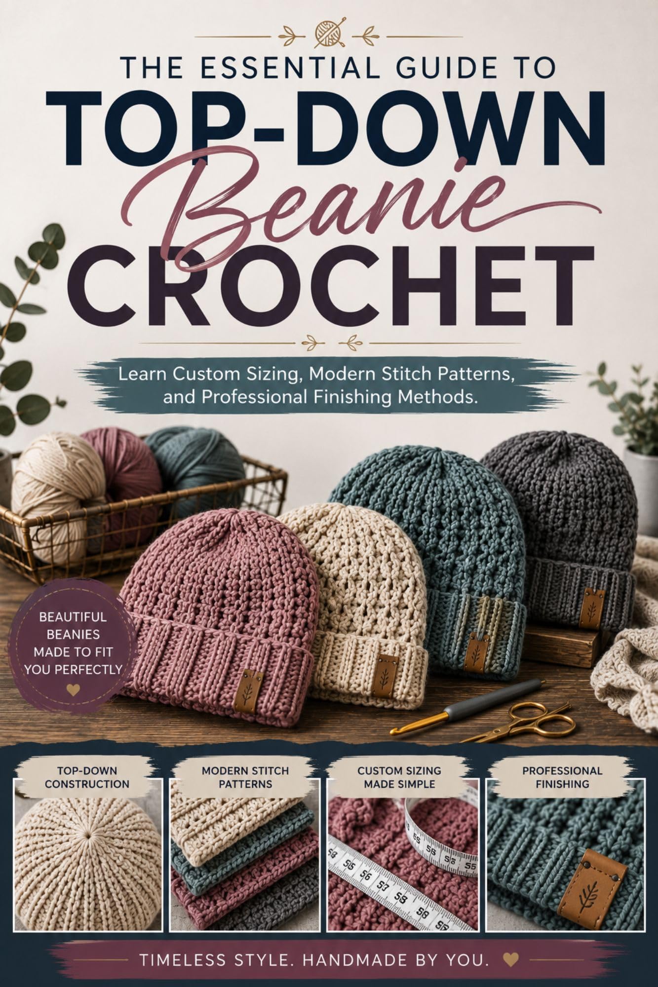 The Essential Guide to Top-down Beanie Crochet: Learn Custom Sizing, Modern Stitch Patterns, and Professional Finishing Methods