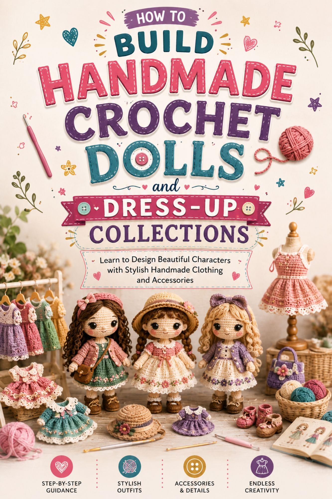 How to Build Handmade Crochet Dolls and Dress-up Collections: Learn to Design Beautiful Characters With Stylish Handmade Clothing and Accessories