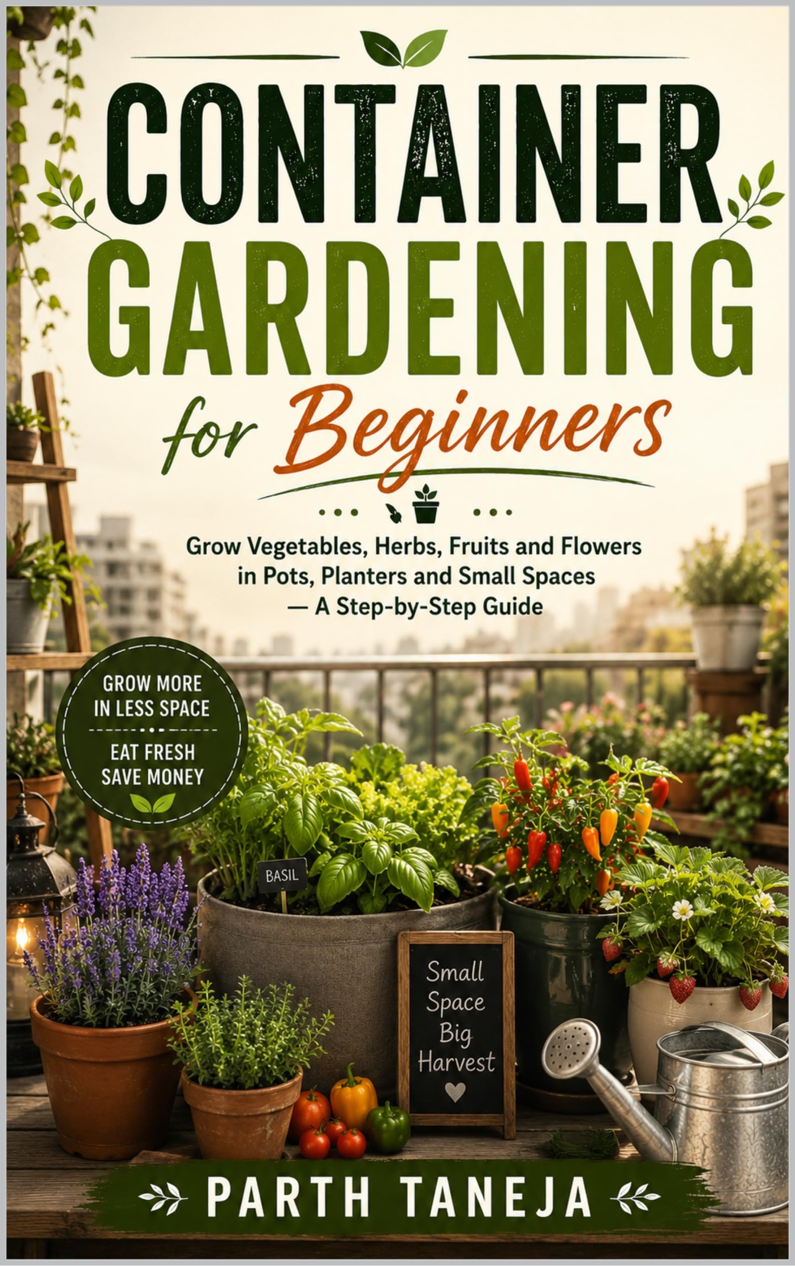 Container Gardening for Beginners: Grow Vegetables, Herbs, Fruits and Flowers in Pots and Small Spaces — a Step-by-step Guide for Balconies, Patios and Urban Homes Harvest