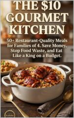 The $10 Gourmet Kitchen: 50+ Restaurant-quality Meals for Families of 4. Save Money, Stop Food Waste, and Eat Like a King on a Budget.