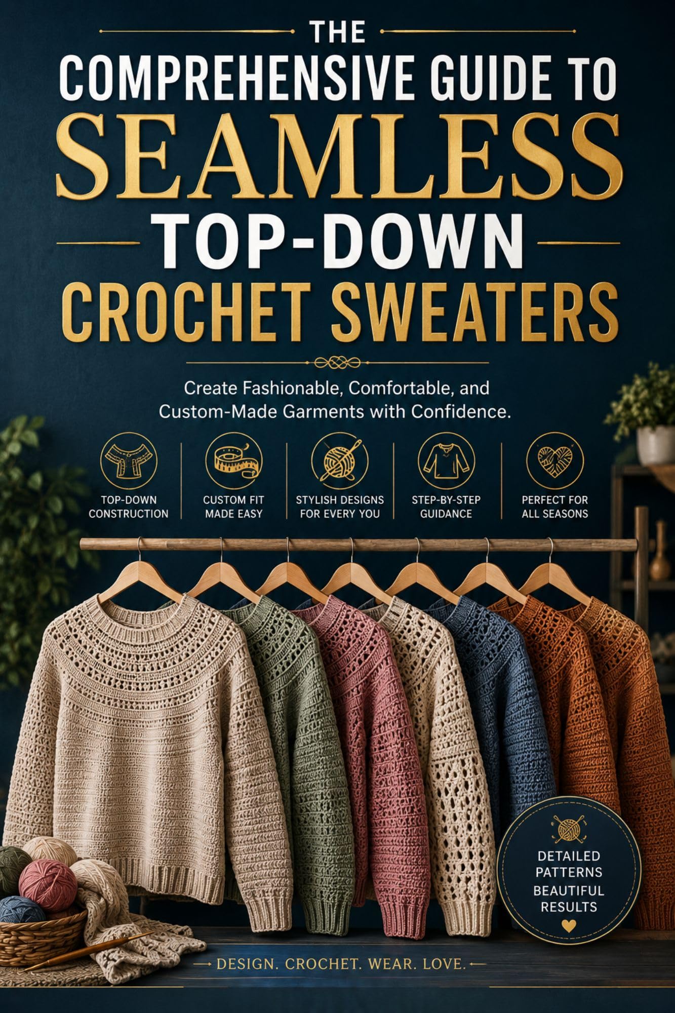 The Comprehensive Guide to Seamless Top-down Crochet Sweaters: Create Fashionable, Comfortable, and Custom-made Garments With Confidence
