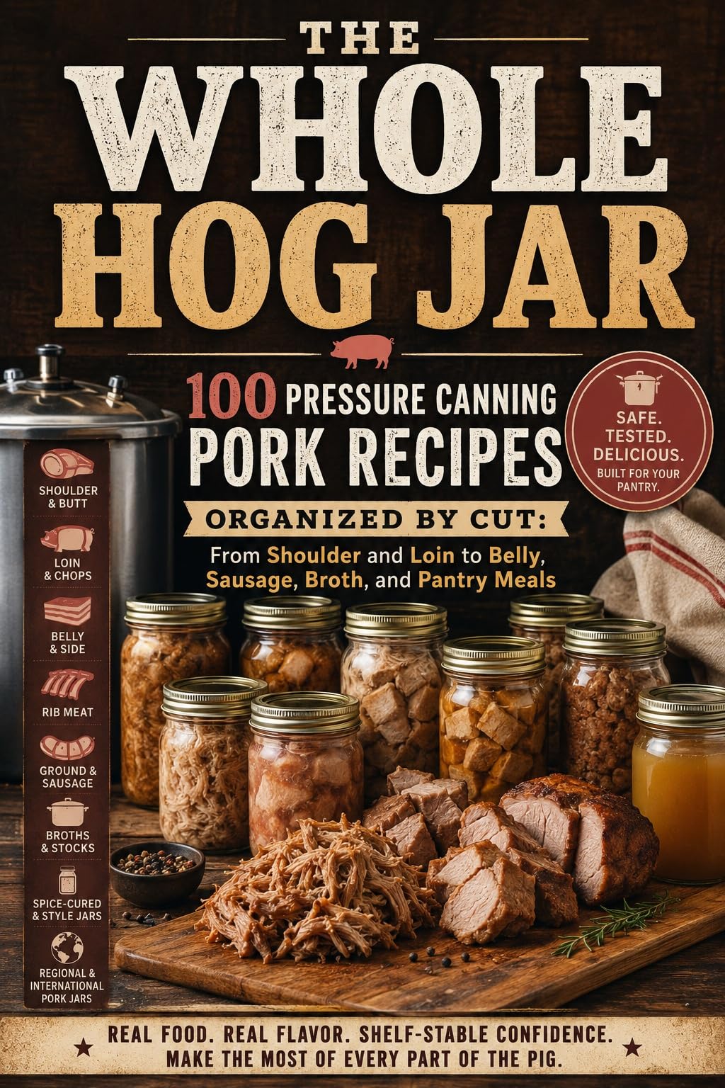 The Whole Hog Jar: 100 Pressure Canning Pork Recipes Organized by Cut: From Shoulder and Loin to Belly, Sausage, Broth, and Pantry Meals