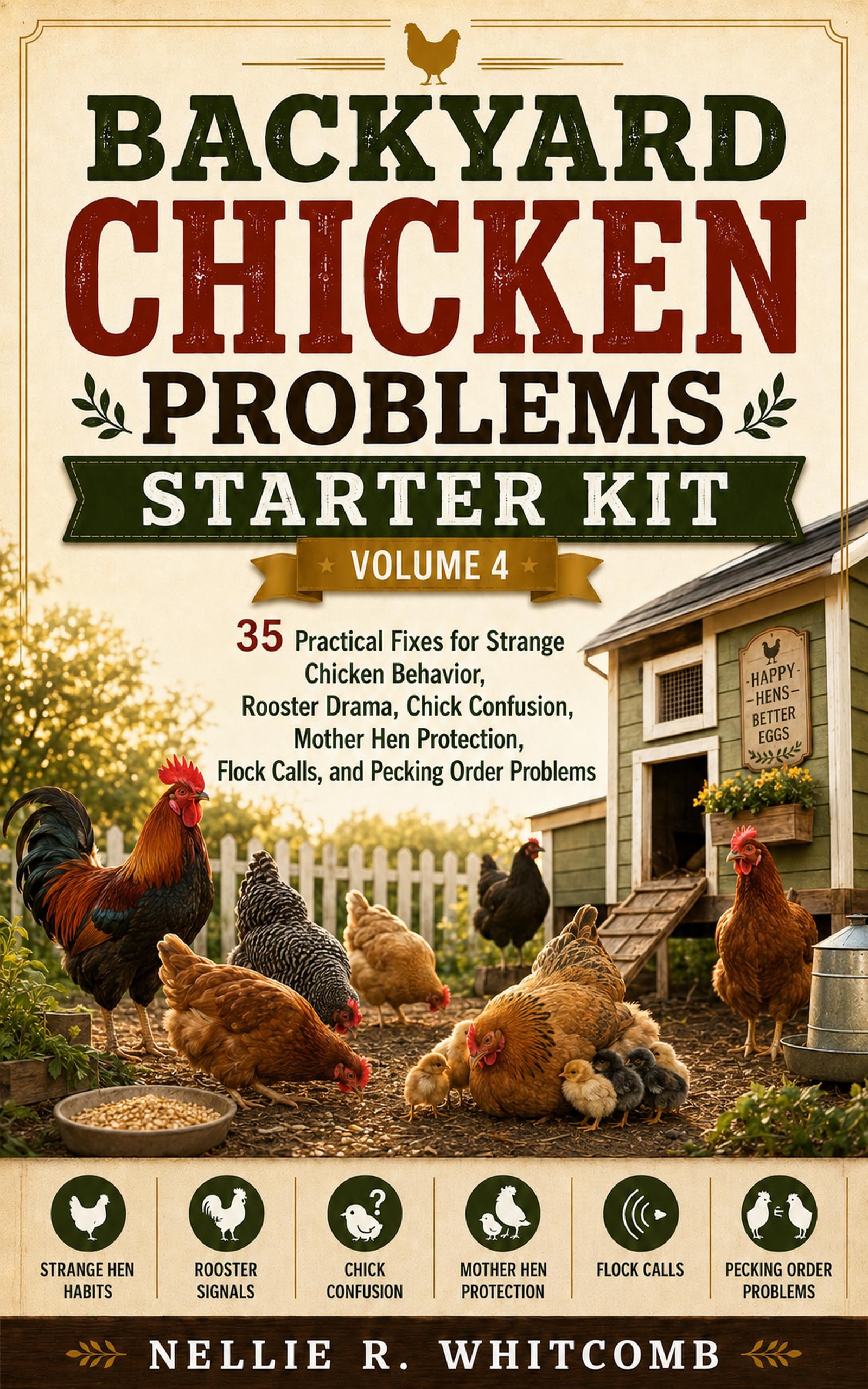 Backyard Chicken Problems Starter Kit - Volume 4: 35 Practical Fixes for Strange Chicken Behavior, Rooster Drama, Chick Confusion, Mother Hen Protection, Flock Calls, and Pecking Order