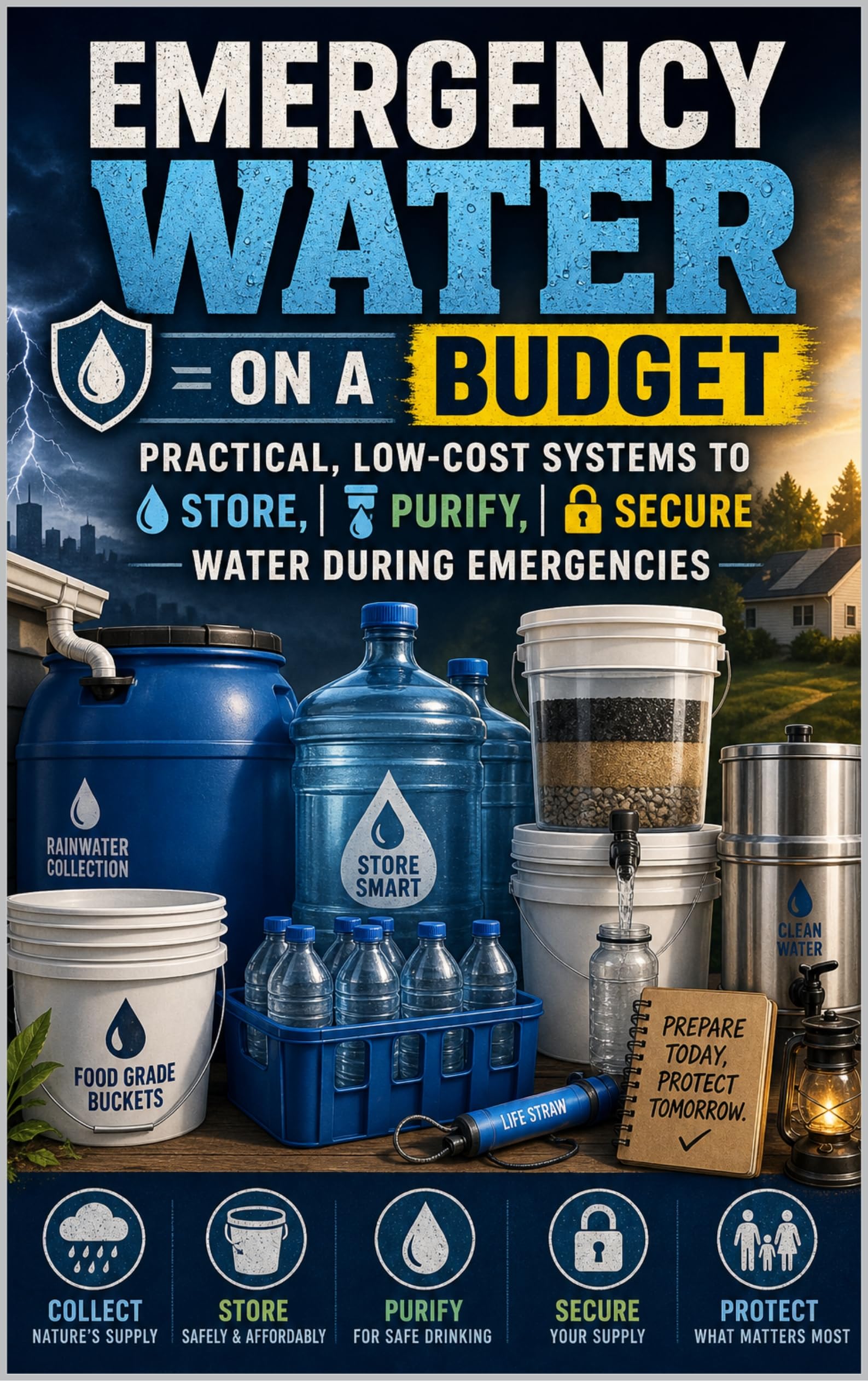Emergency Water on a Budget: Practical, Low-cost Systems to Store, Purify, and Secure Water During Emergencies