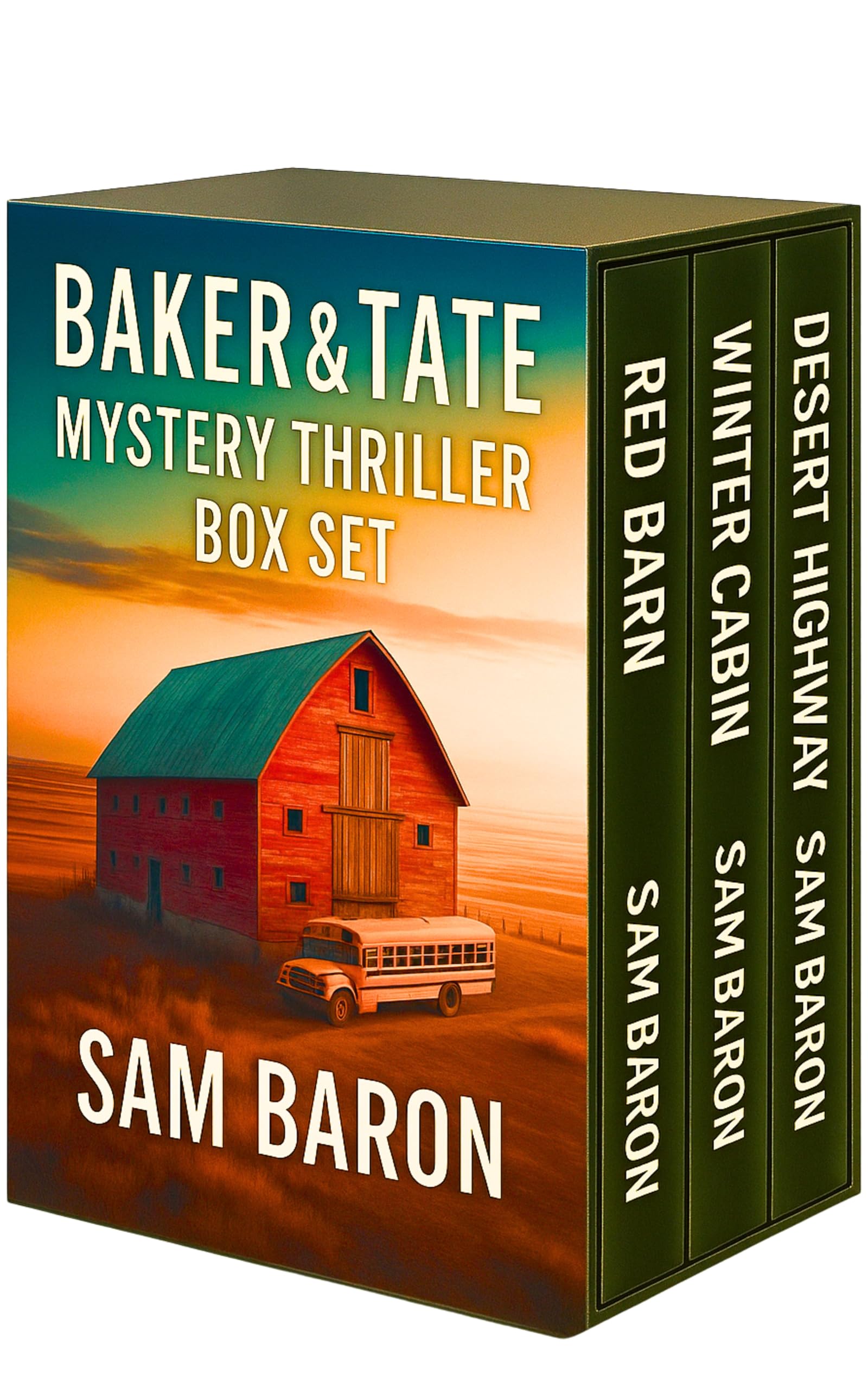 Baker & Tate Mystery Thrillers Box Set: Three Addictive New Small Town Mystery Thrillers Barn, Winter Cabin, Desert & Tate Mystery Thriller Box