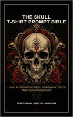 The Skull T-shirt Prompt Bible: 1,000 Ai Art Prompts for Print-on-demand, Streetwear, Tattoo Graphics, and Merch Prompt for T-shirt Book