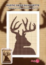 Rustic Deer Silhouette Tapestry Crochet Pattern 75x110 Stitches: Rustic Wildlife Tapestry Crochet Design for Intermediate Makers
