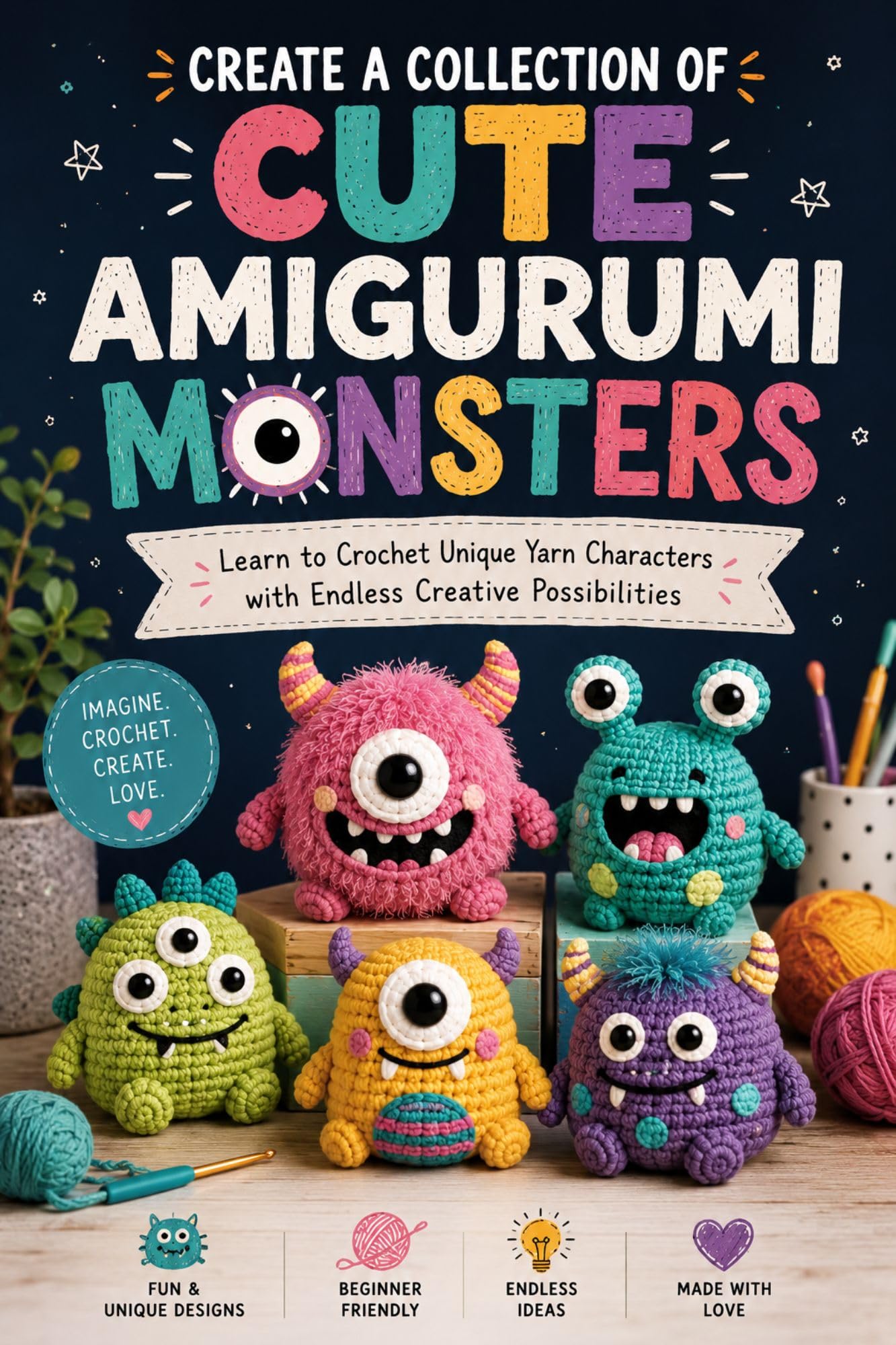 Create a Collection of Cute Amigurumi Monsters: Learn to Crochet Unique Yarn Characters With Endless Creative Possibilities
