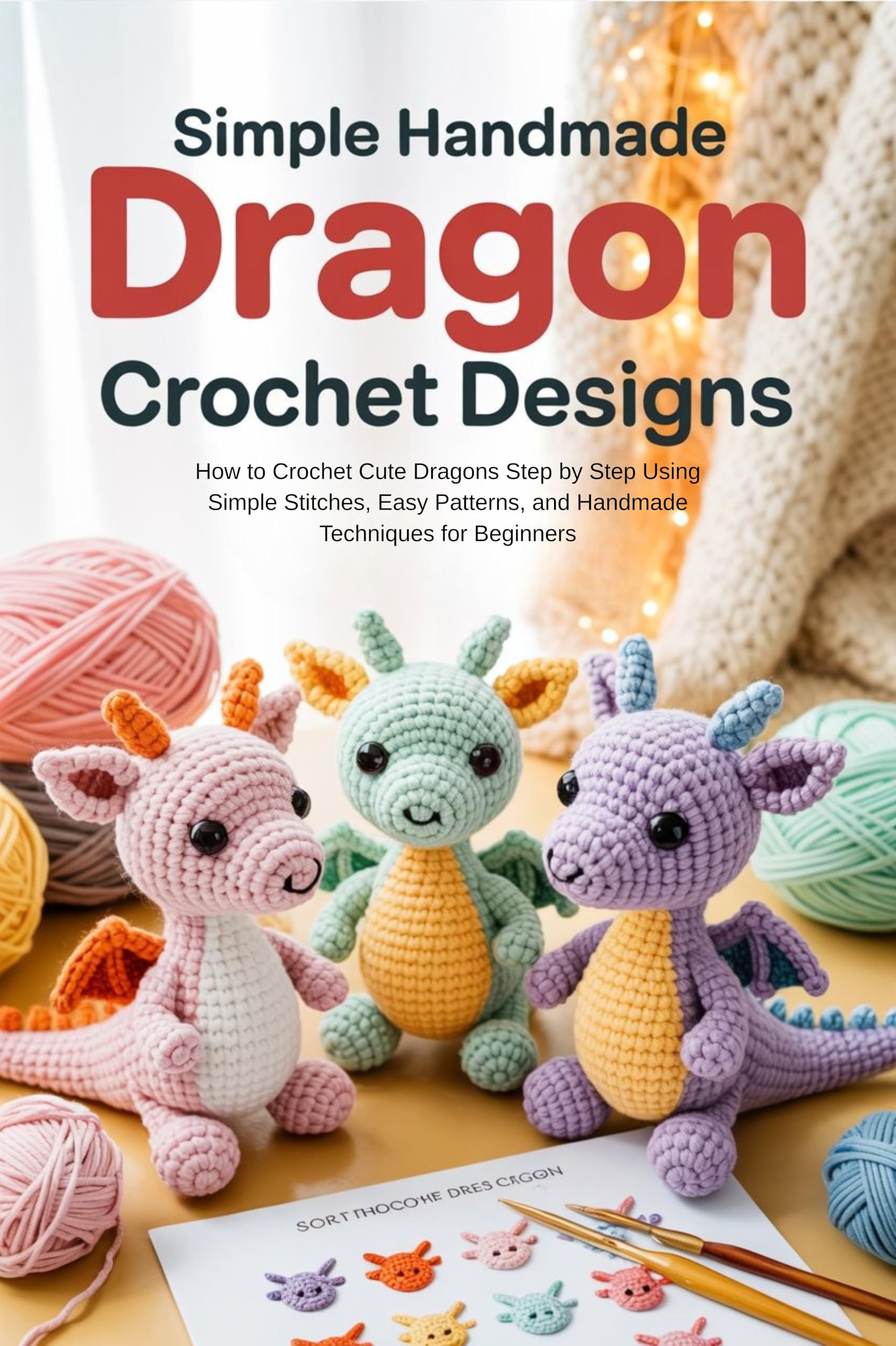 Simple Handmade Dragon Crochet Designs: How to Crochet Cute Dragons Step by Step Using Simple Stitches, Easy Patterns, and Handmade Techniques for Beginners