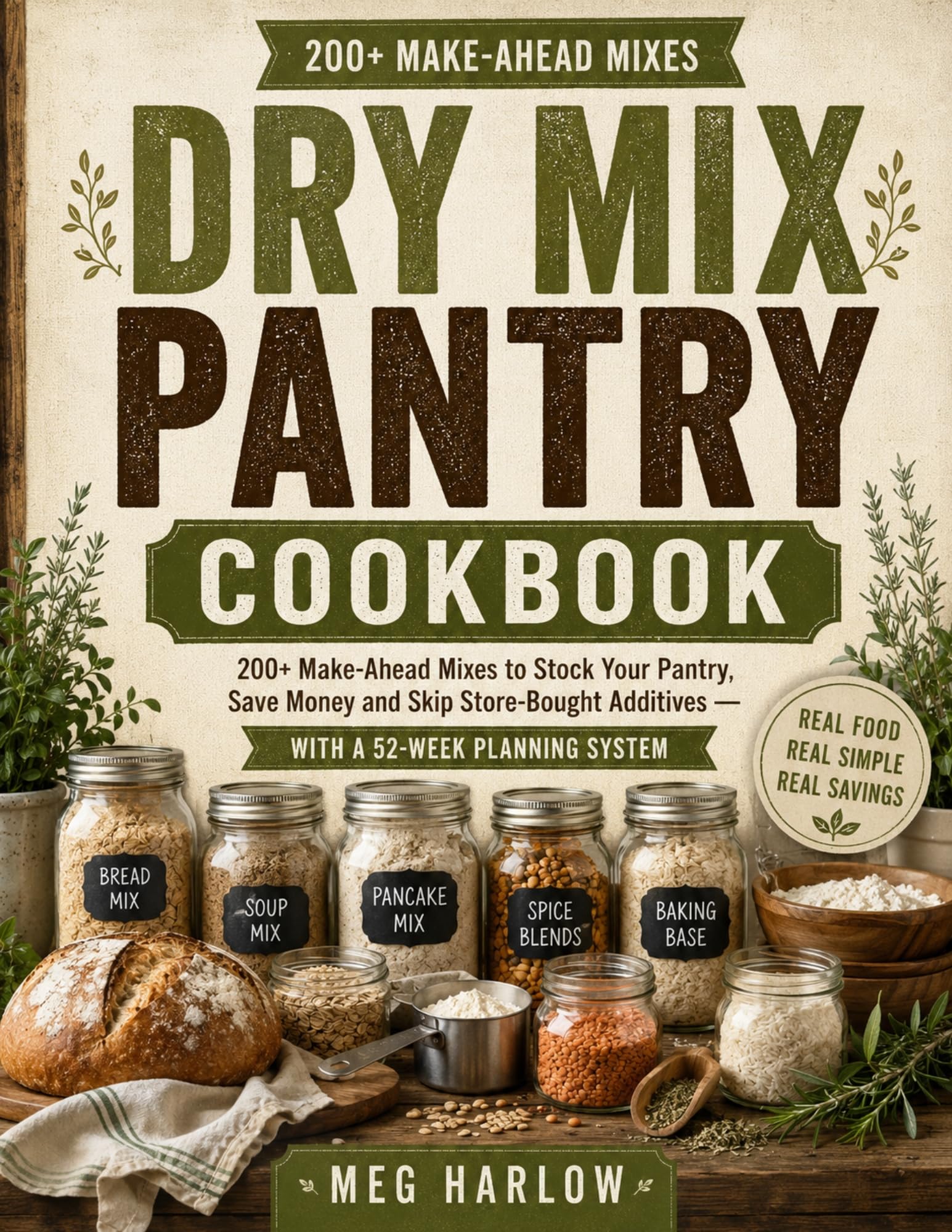 Dry Mix Pantry Cookbook: 200+ Make-ahead Mixes to Stock Your Pantry, Save Money and Skip Store-bought Additives With a 52-week Planning System Dry Mix Pantry