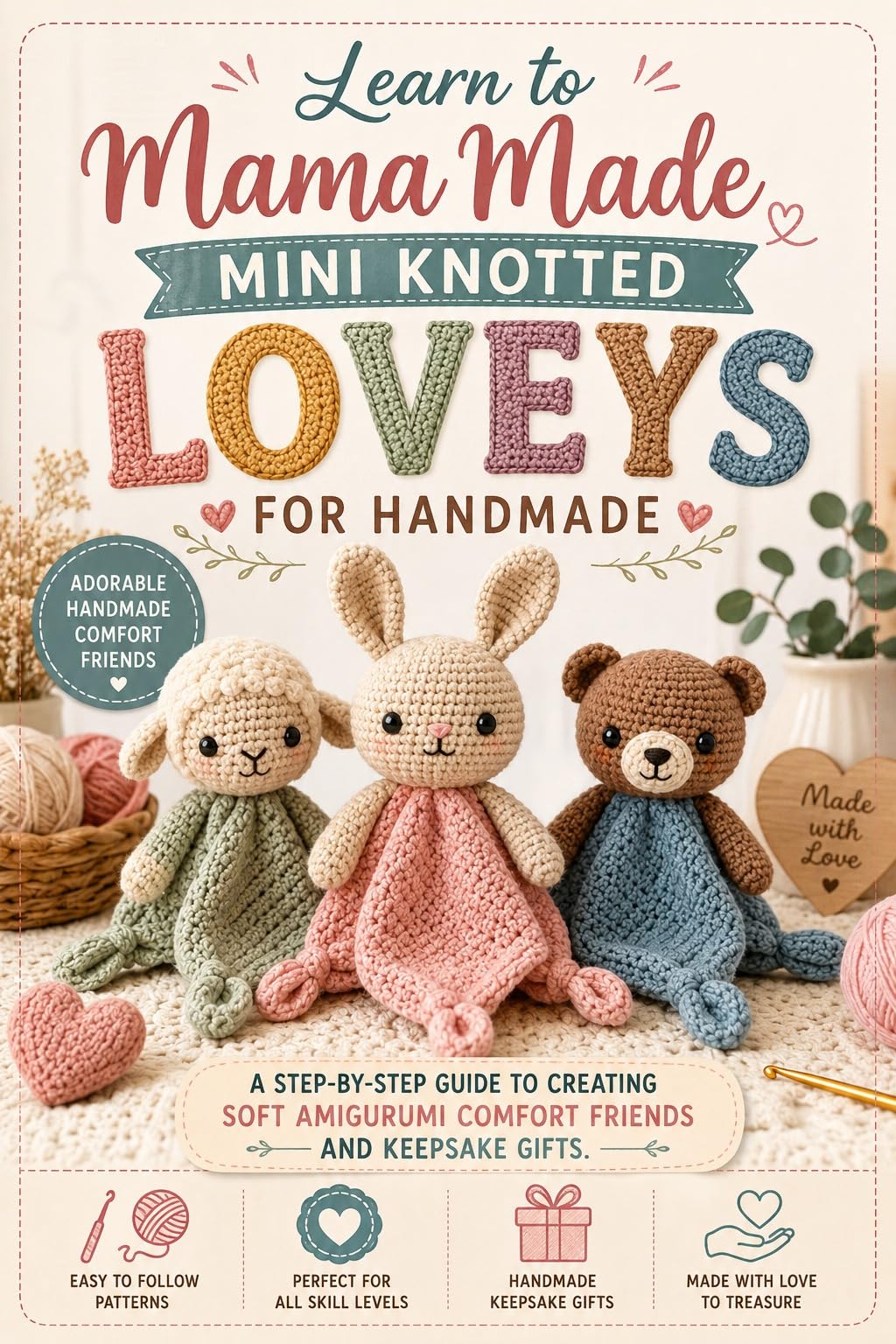 Learn to Mama Made Mini Knotted Loveys for Handmade: a Step-by-step Guide to Creating Soft Amigurumi Comfort Friends and Keepsake Gifts