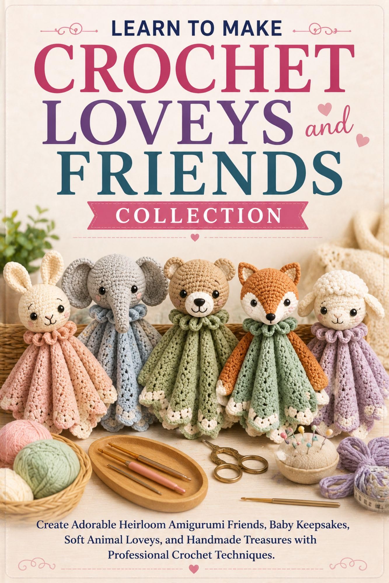 Learn to Make Crochet Loveys and Friends Collection: Create Adorable Heirloom Amigurumi Friends, Baby Keepsakes, Soft Animal Loveys, and Handmade Treasures With Professional Crochet Techniques