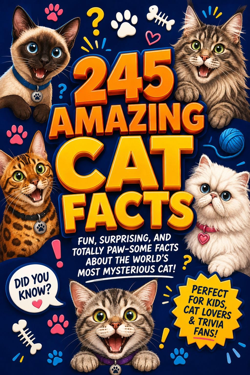 245 Amazing Cat Facts: the Ultimate Trivia Book for Cat Lovers — Surprising, Fun, and Fascinating Things You Never Knew About Cats