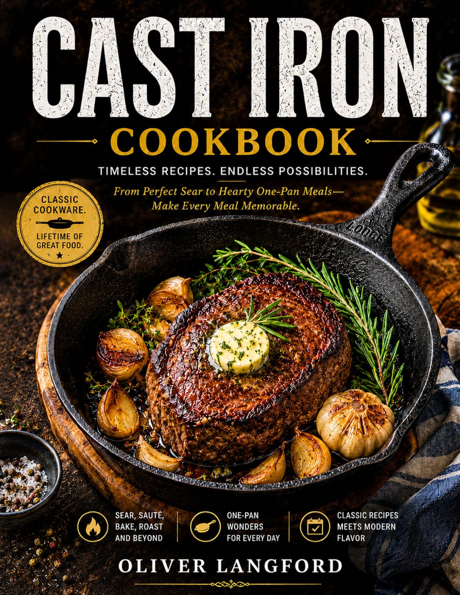 Cast Iron Cookbook : From Perfect Sear to Hearty One Pan Meals, Make Every Meal Memorable