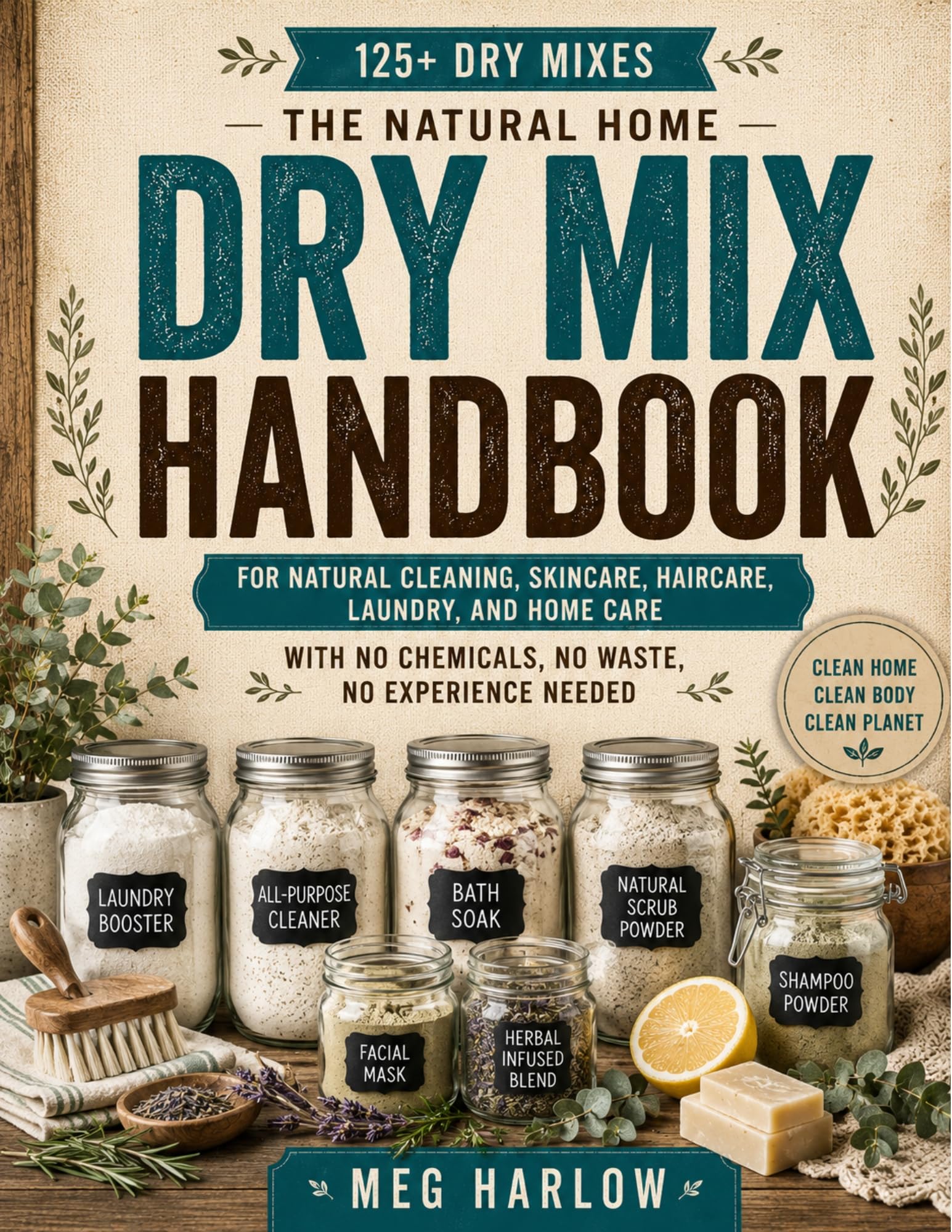 The Natural Home Dry Mix Handbook: 150+ Dry Mixes for Natural Cleaning, Skincare, Haircare, Laundry, and Home Care With No Chemicals, No Waste, No Experience Needed Dry Mix Pantry