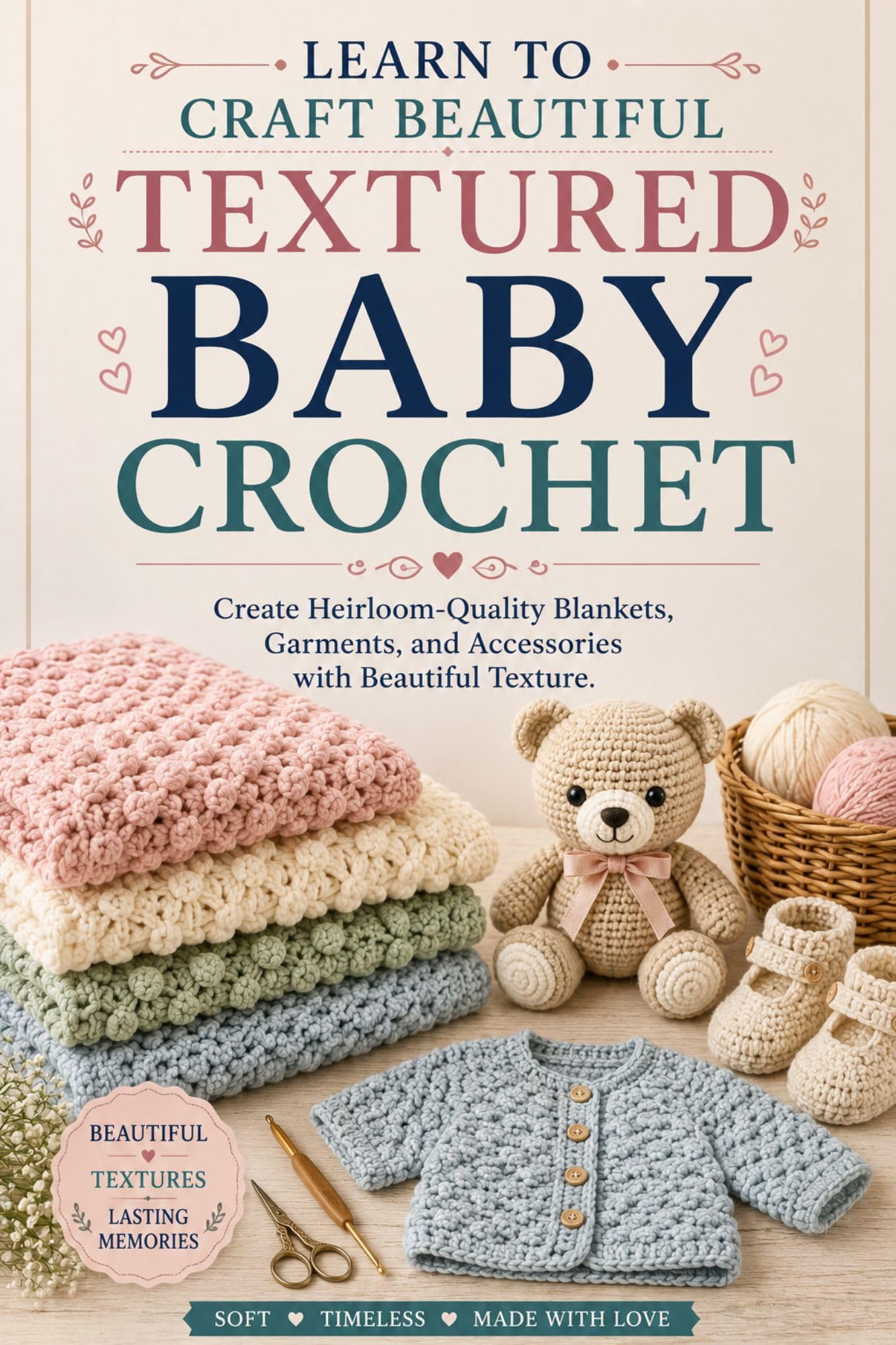 Learn to Craft Beautiful Textured Baby Crochet: Create Heirloom-quality Blankets, Garments, and Accessories With Beautiful Texture