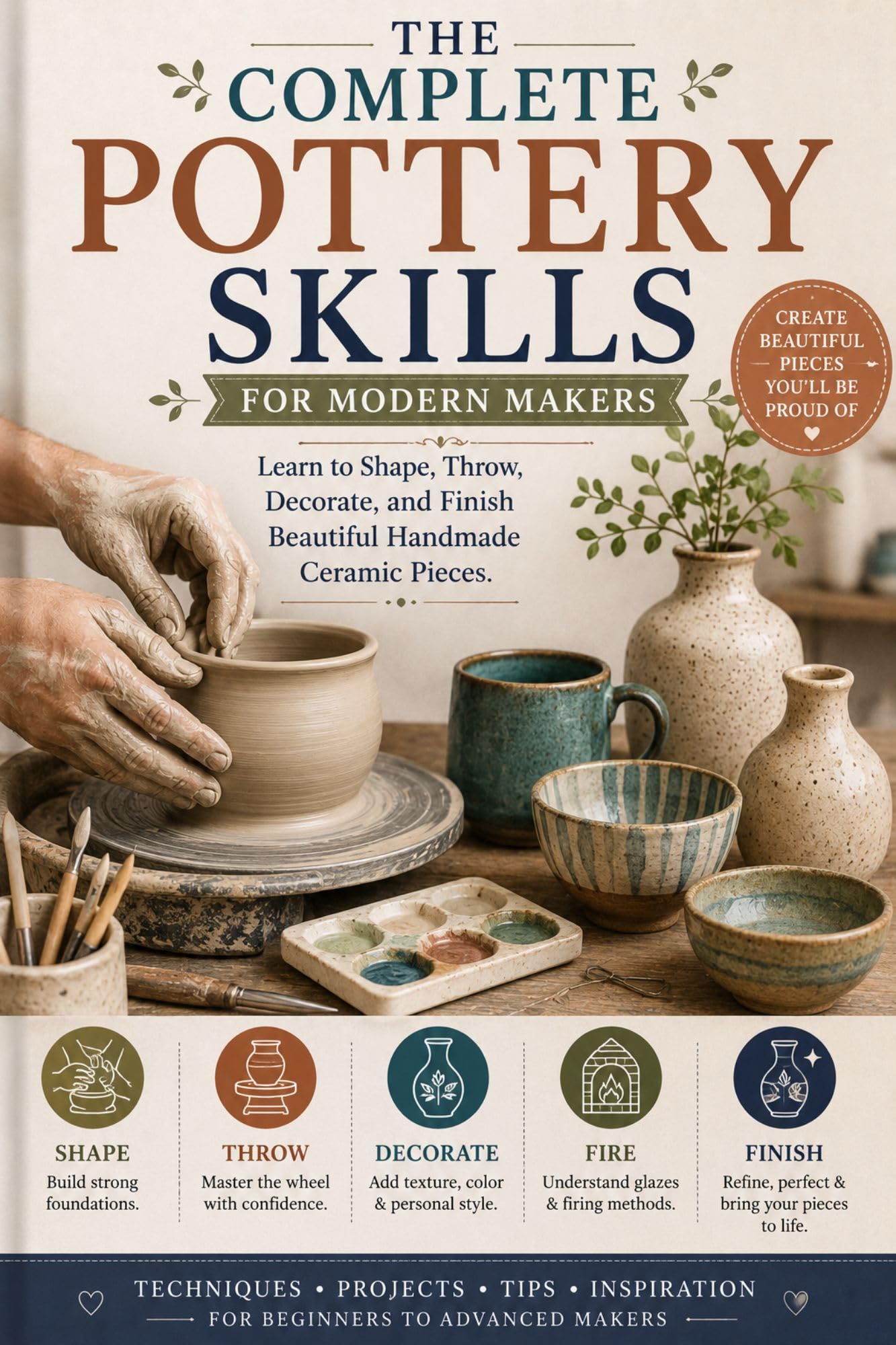 The Complete Pottery Skills for Modern Makers: Learn to Shape, Throw, Decorate, and Finish Beautiful Handmade Ceramic Pieces