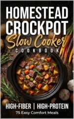 Homestead Crockpot Cookbook: High-fiber, High-protein Comfort Meals: 75 Hearty Dump-and-go Slow Cooker Recipes for Gut Health, Muscle & Cozy Family Dinners | With Photos & Nutritional Info